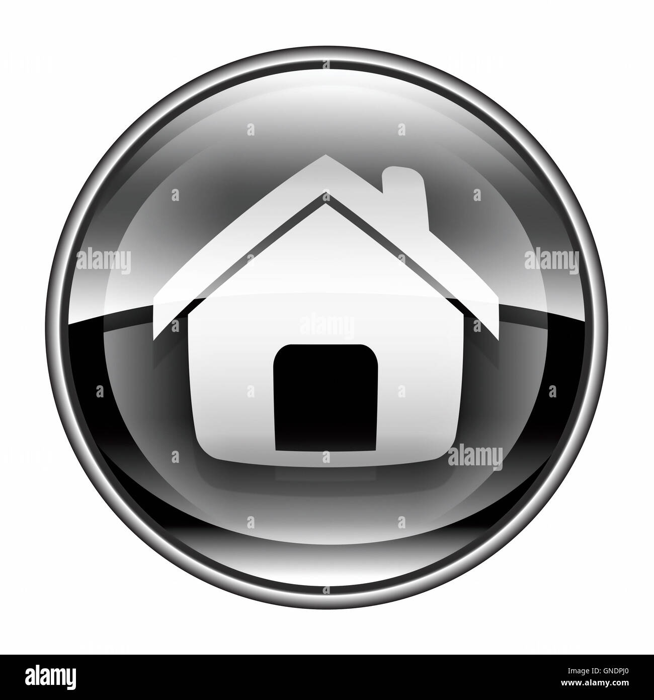 home icon black, isolated on white background Stock Photo - Alamy