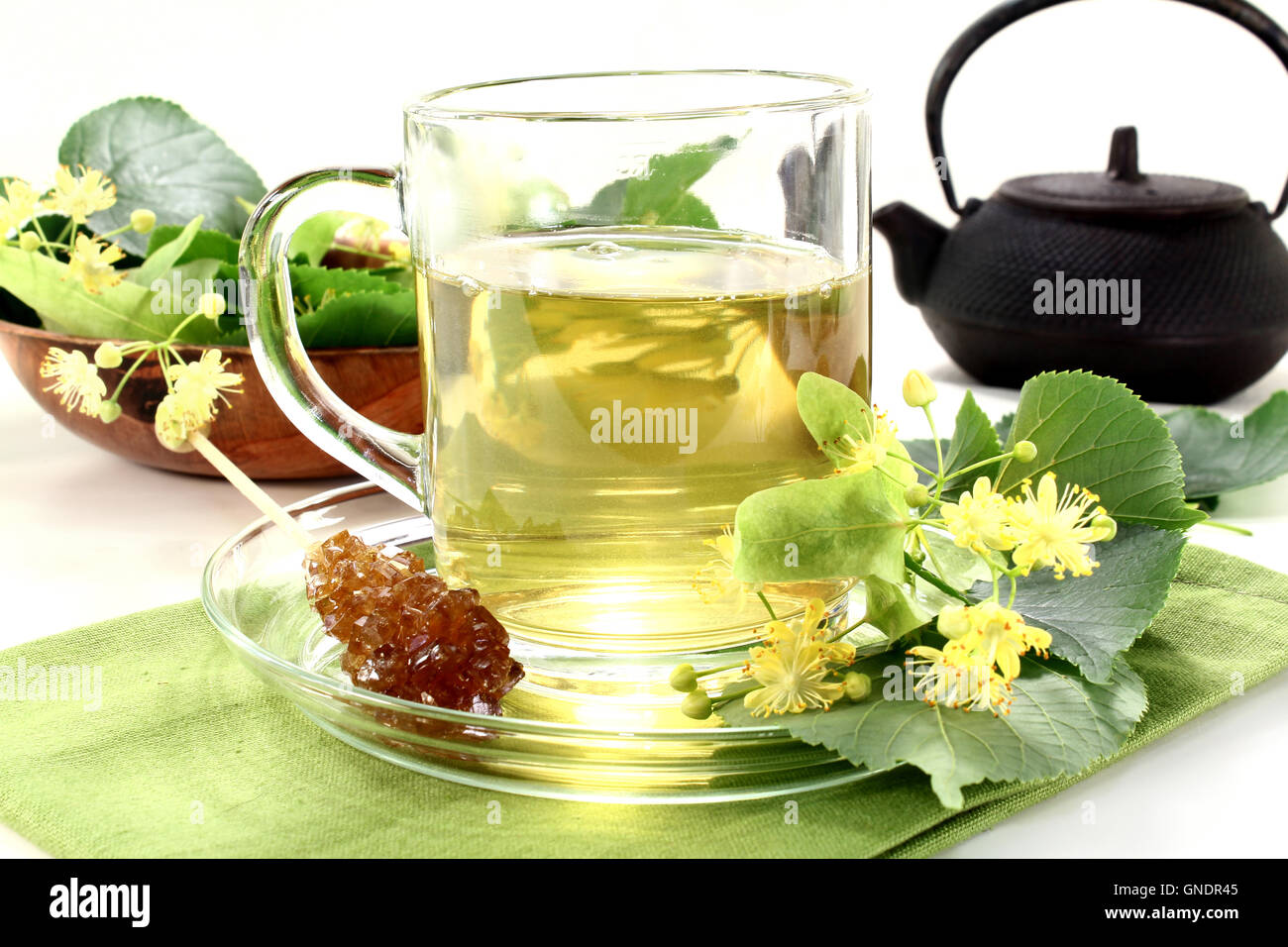lime blossom tea Stock Photo Alamy