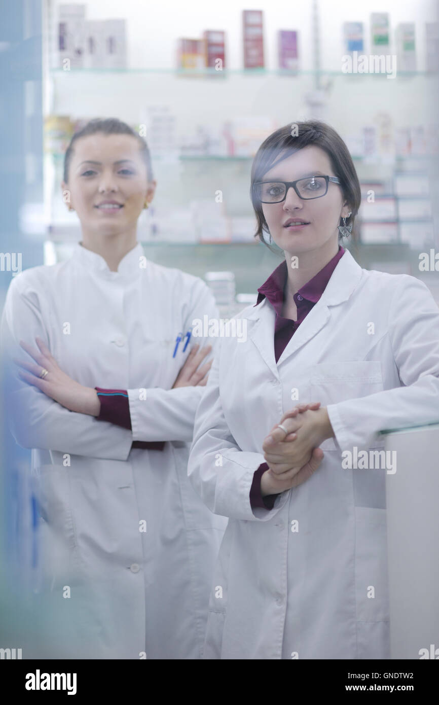 team of pharmacist chemist woman in pharmacy drugstore Stock Photo - Alamy