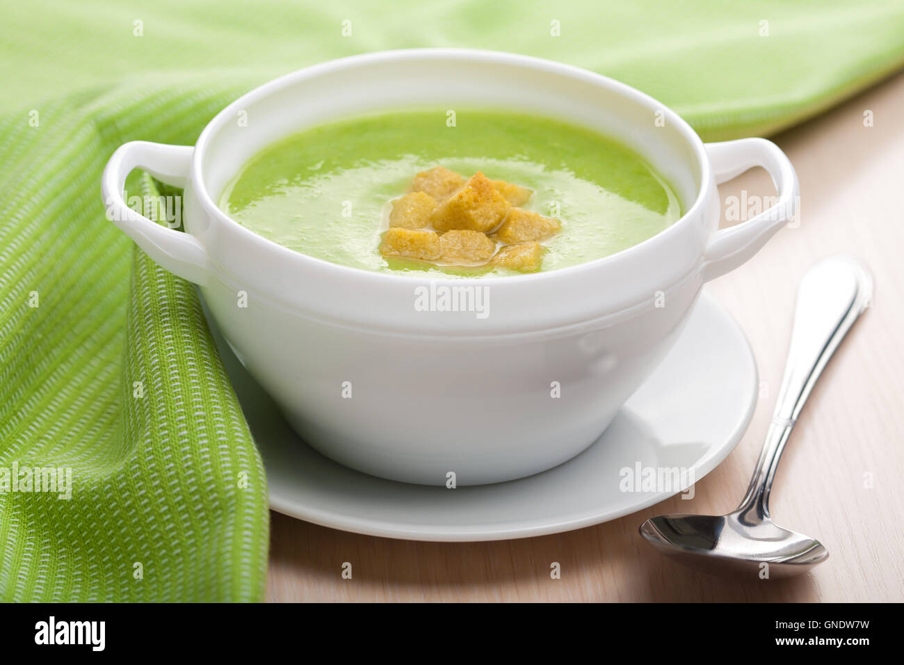 creamy vegetable soup Stock Photo - Alamy