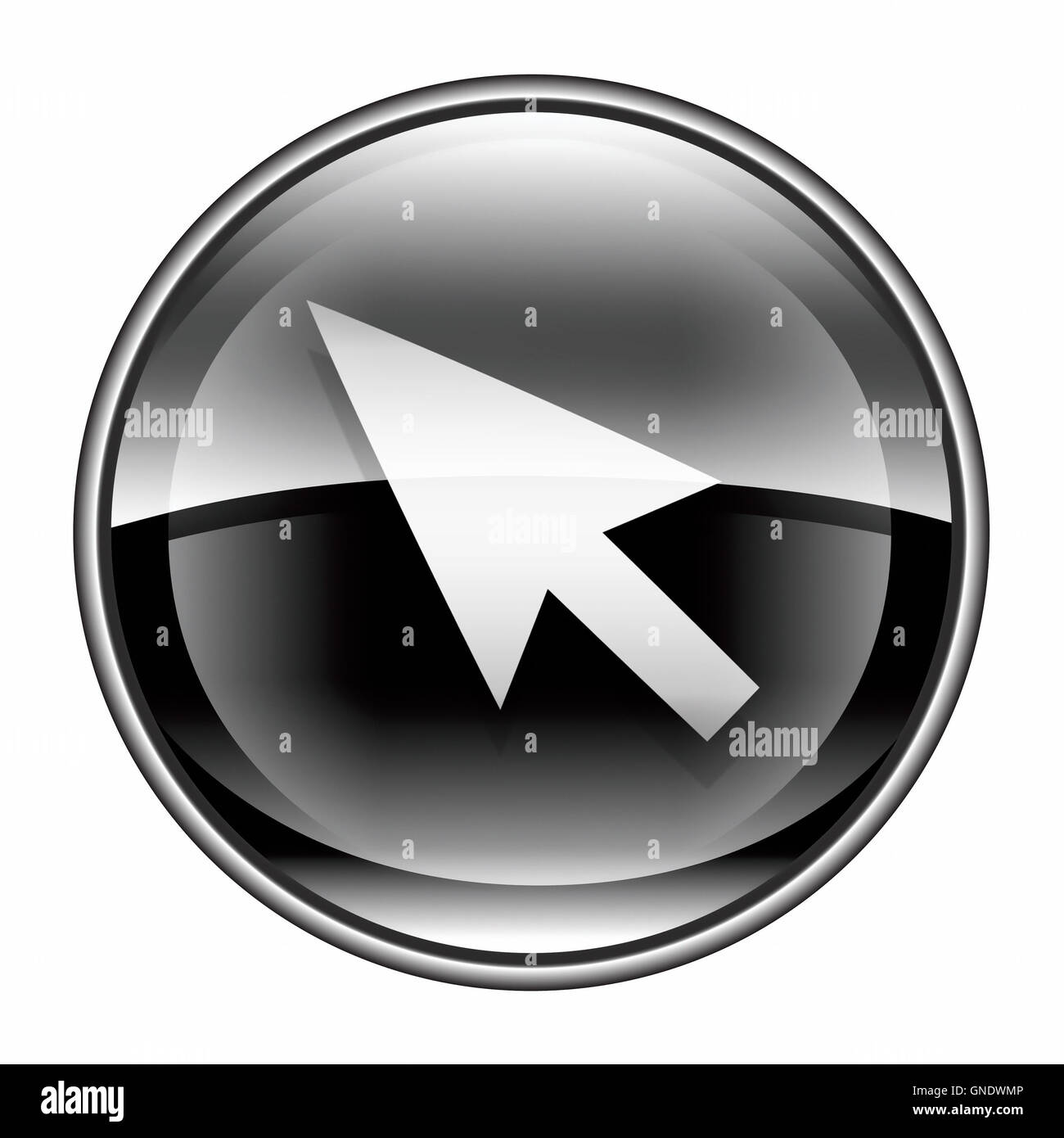 cursor icon black, isolated on white background Stock Photo - Alamy