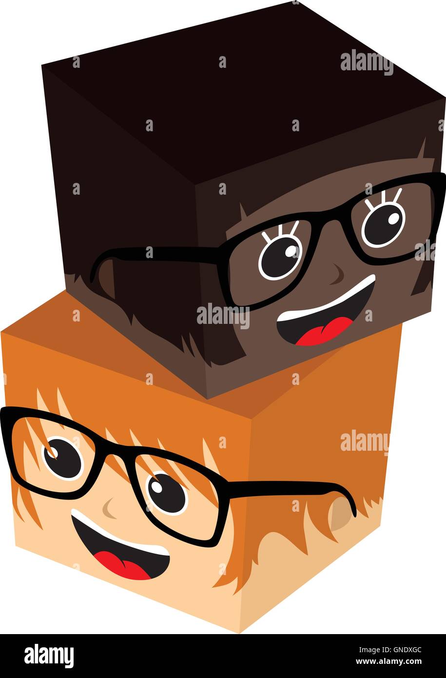 cartoon people isometric Stock Vector Image & Art Alamy