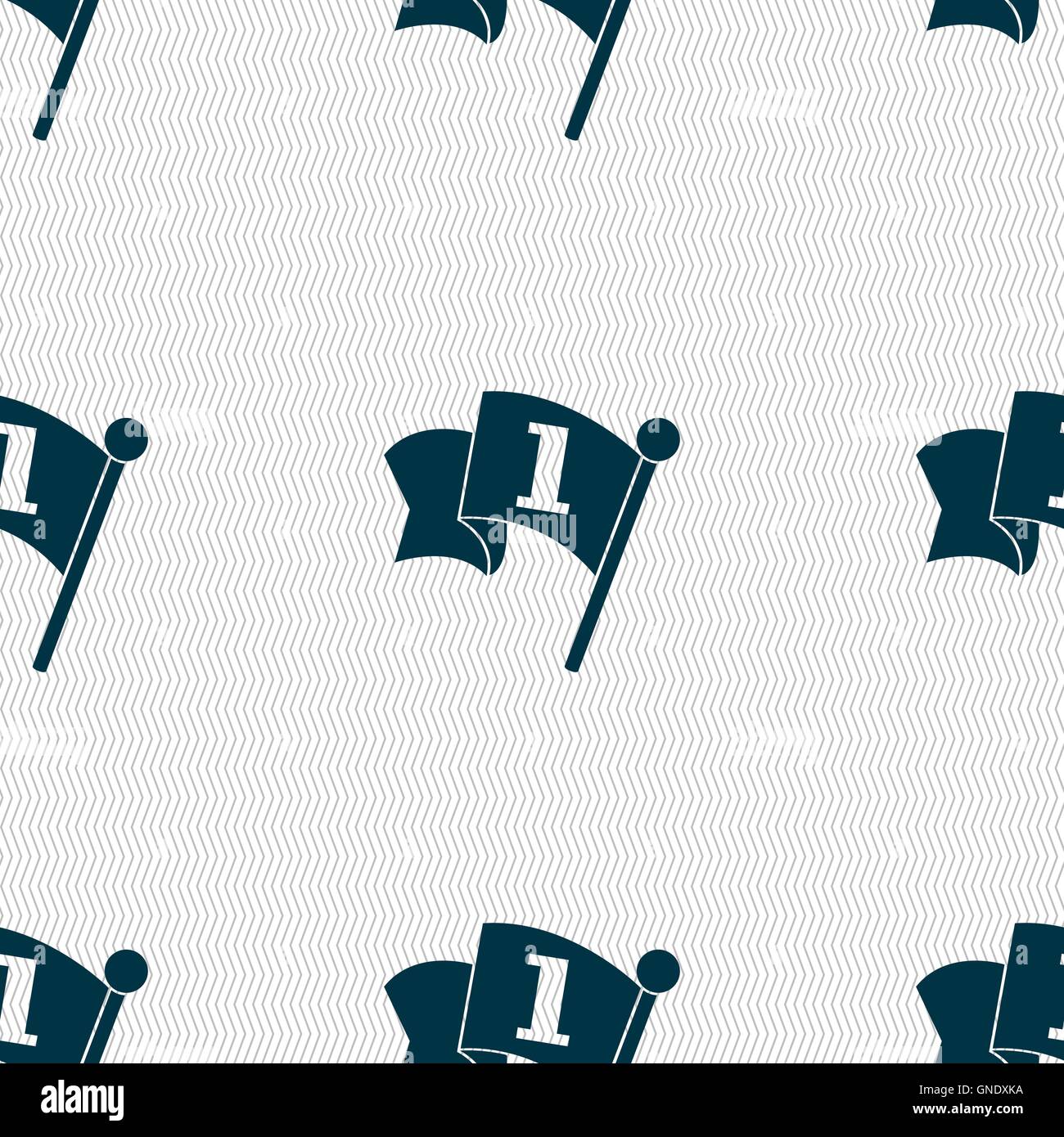 Flag icon sign. Seamless pattern with geometric texture. Vector Stock ...