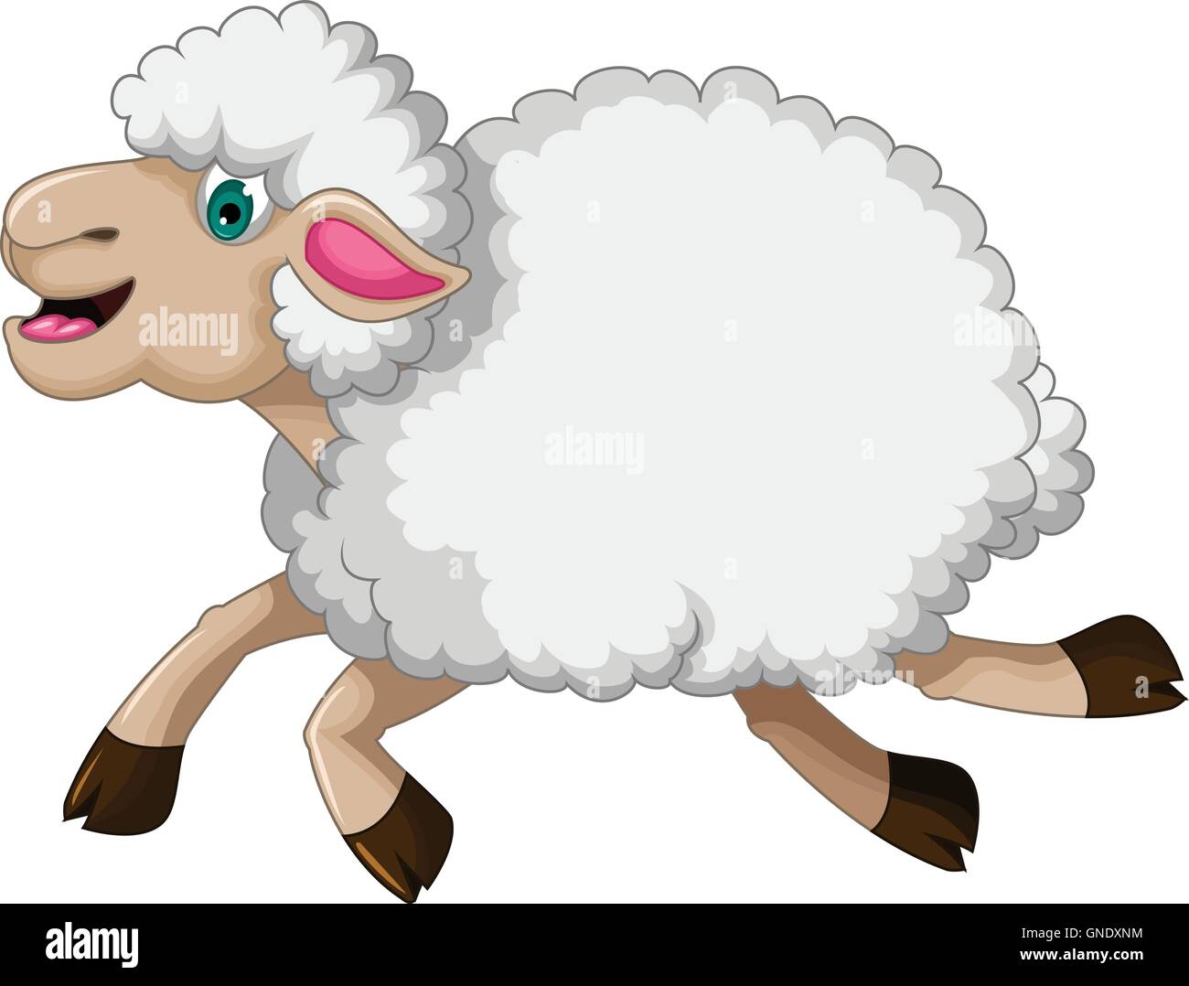 funny sheep cartoon Stock Vector