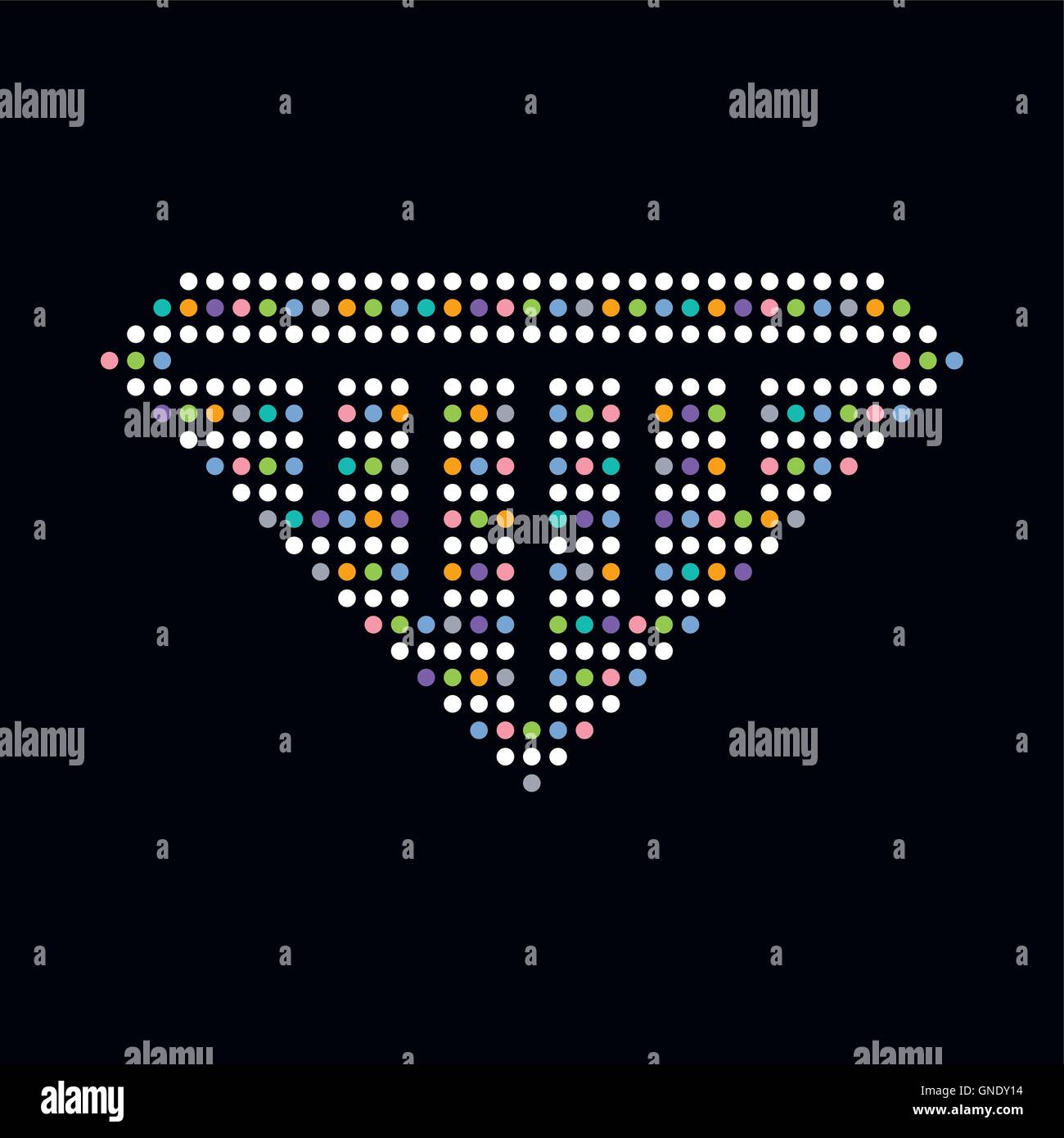colorful dot theme art diamond Stock Vector Image & Art - Alamy