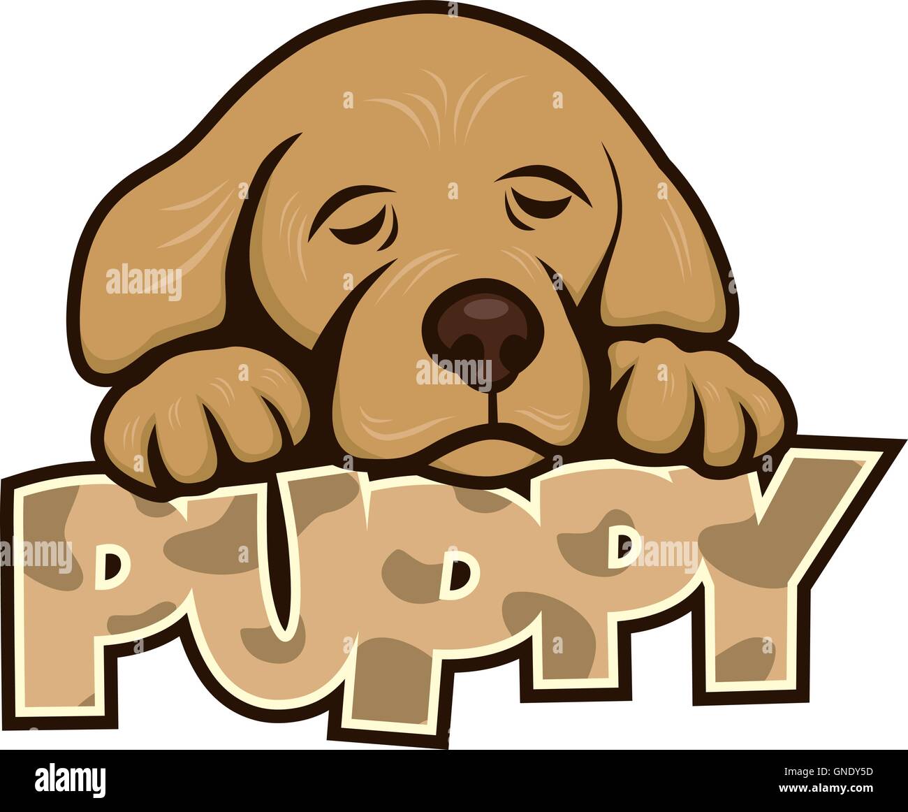 cute little puppy Stock Vector Image & Art - Alamy