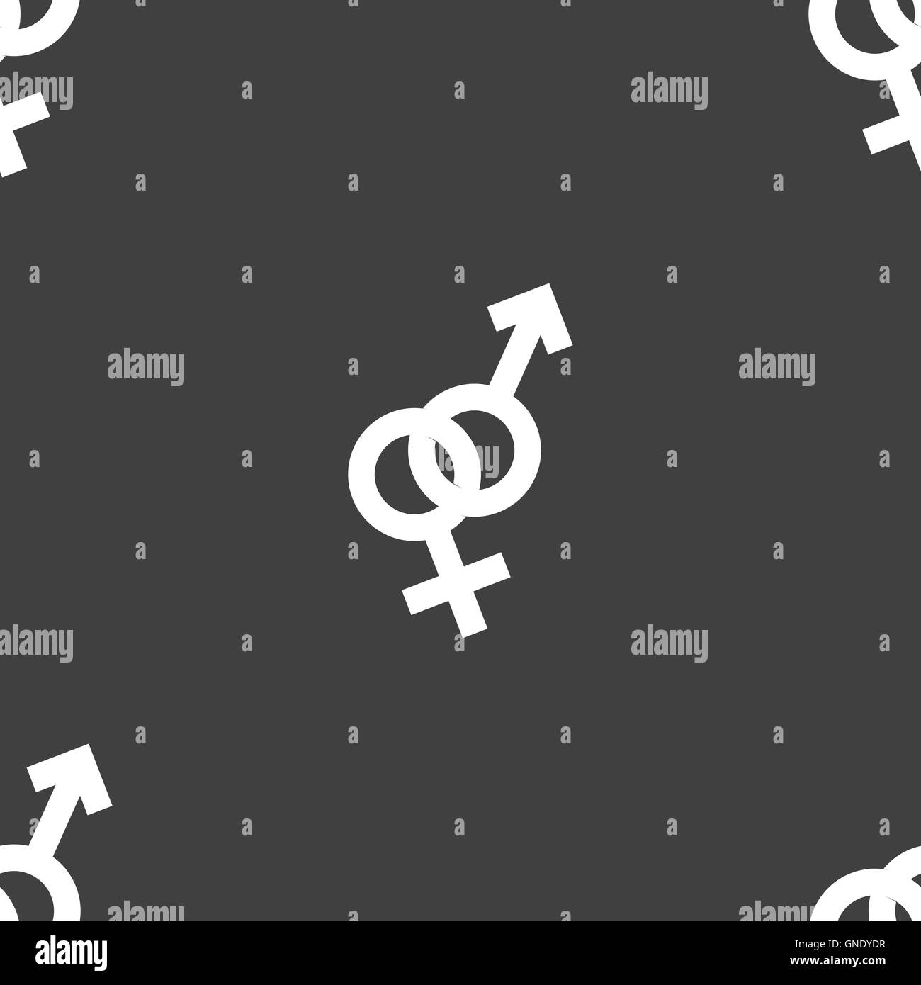 Male and female icon sign. Seamless pattern on a gray background ...