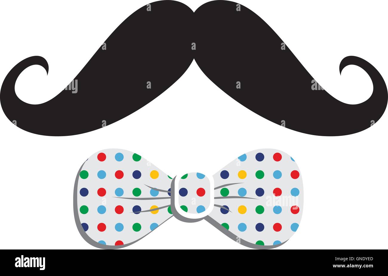 mustache bow tie Stock Vector Image & Art - Alamy