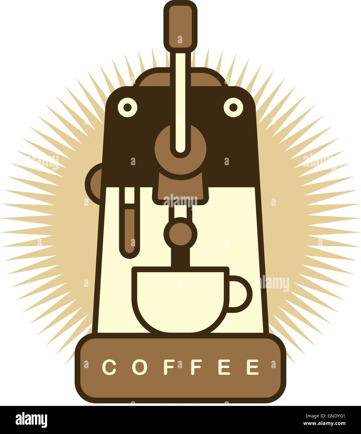 coffee machine cartoon theme Stock Vector Image & Art - Alamy