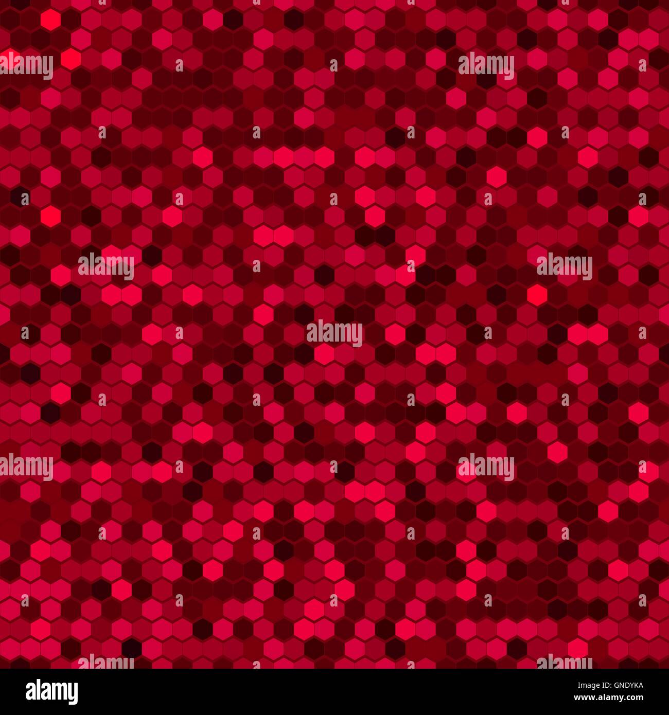 Abstract Red Seamless Vector Cell Pattern. Stock Vector