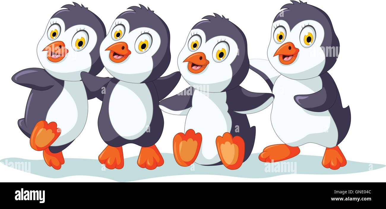 Cute cartoon animal penguin sitting hi-res stock photography and images -  Alamy