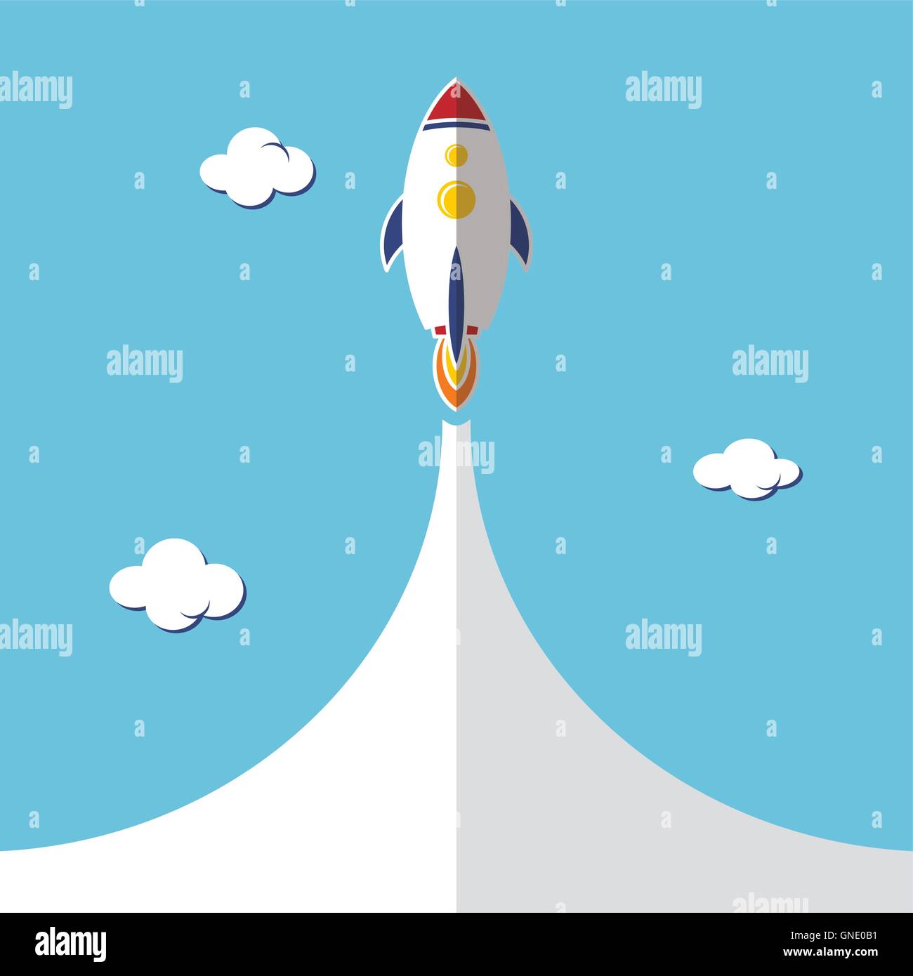 rocket ship launch Stock Vector Image & Art - Alamy