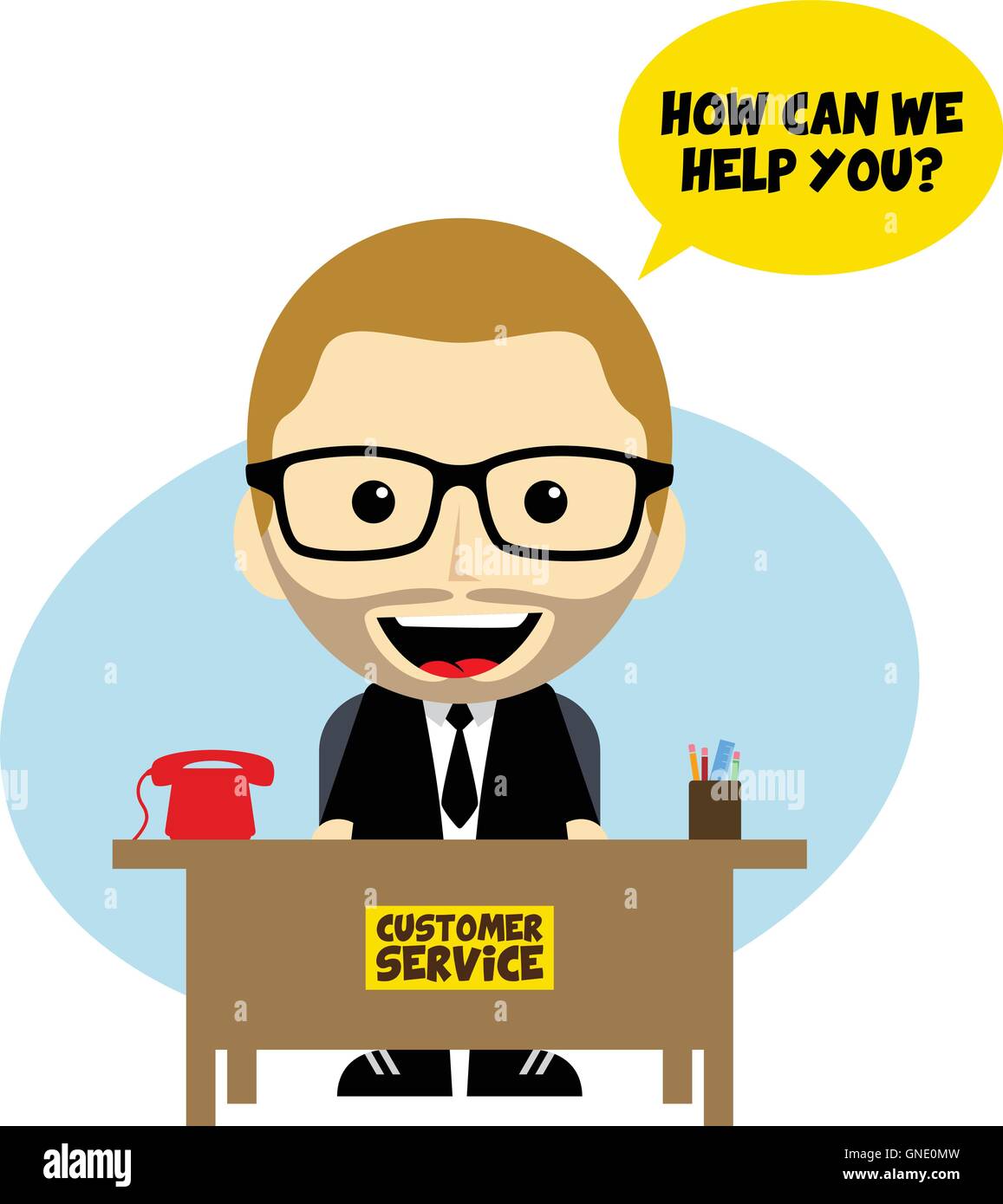 Customer Service Desk Cartoon Character Hi Res Stock Photography And