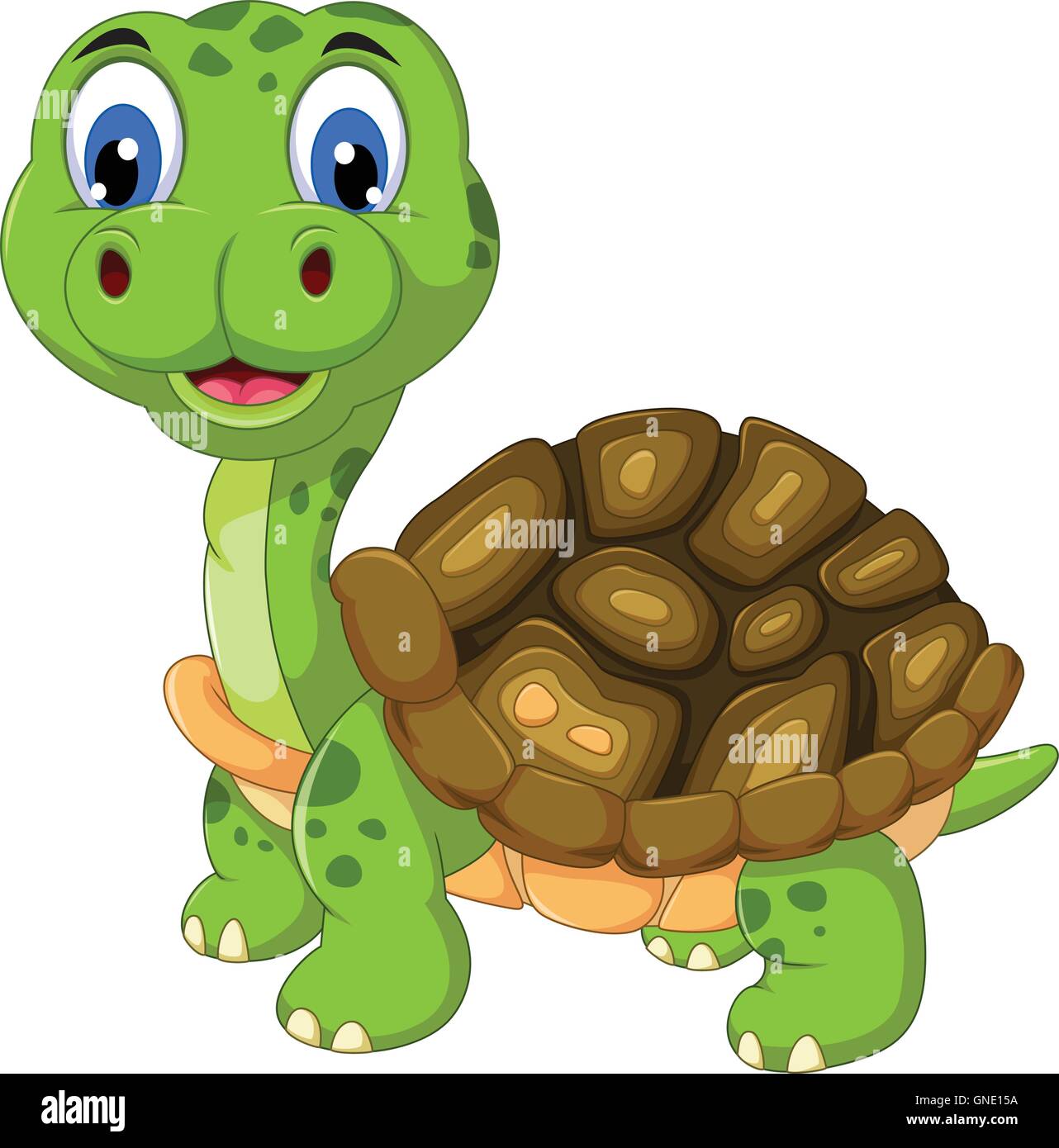 cut cartoon turtle Stock Vector