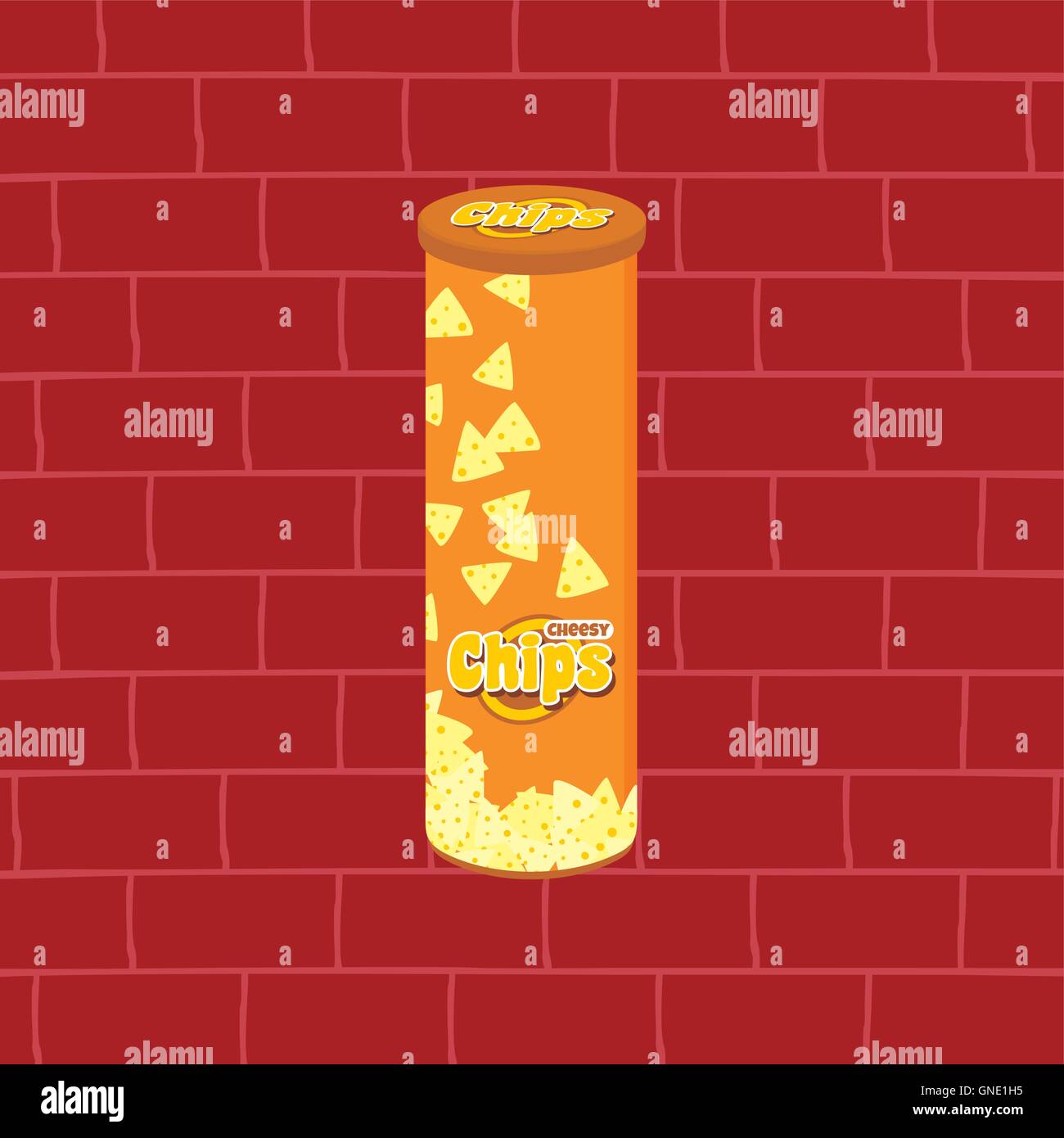 Texture crispy potato chips Stock Vector Images - Alamy