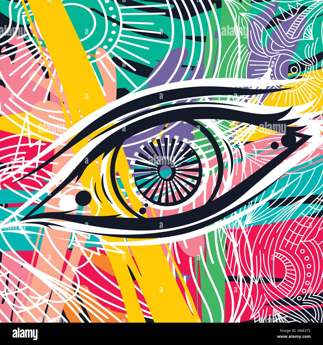 horus eye abstract art Stock Vector
