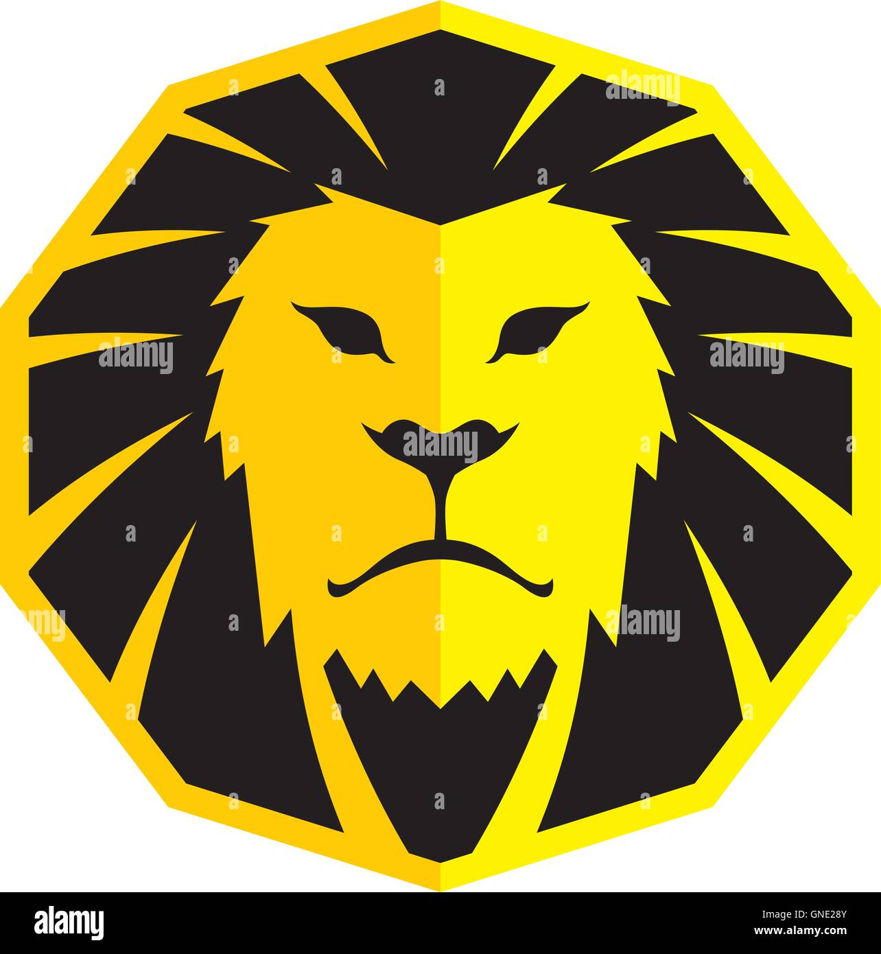 lion head template Stock Vector