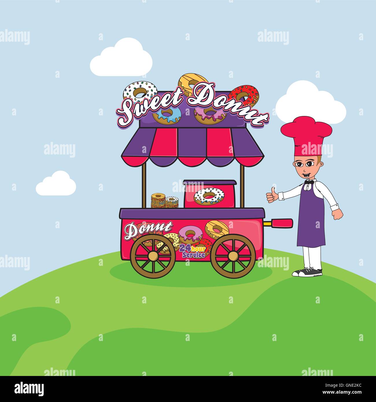 food cart vendor Stock Vector Image & Art Alamy