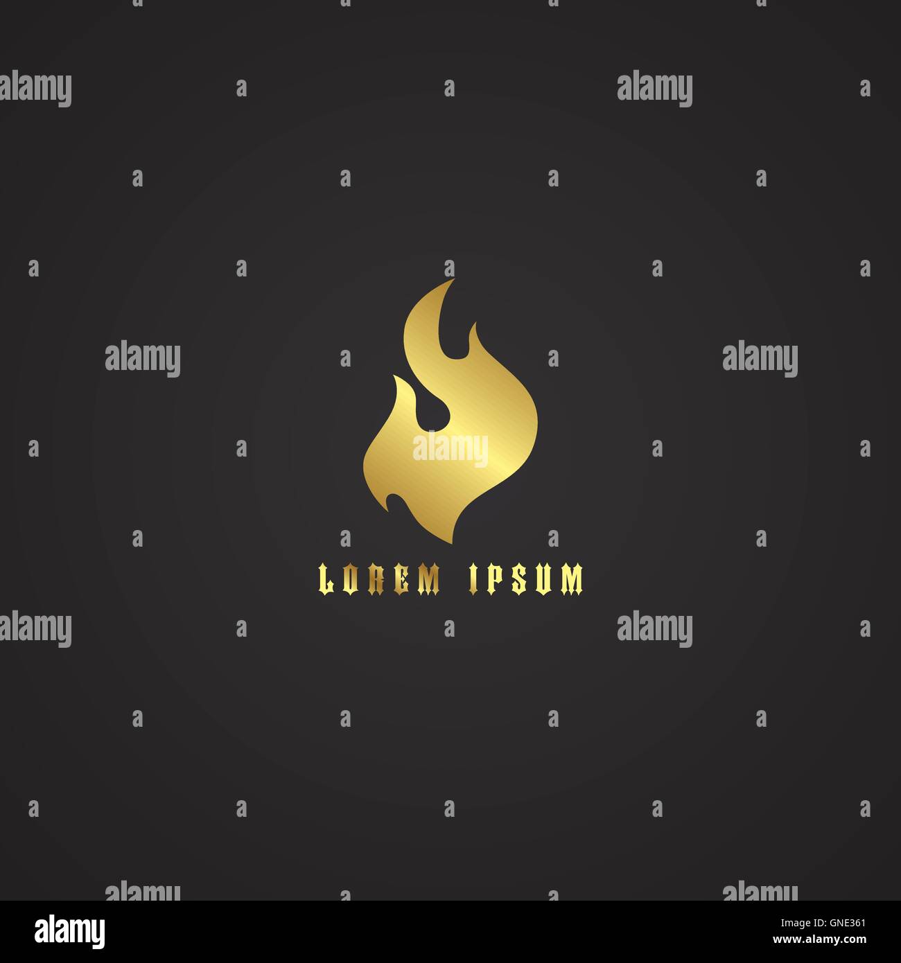 Gold fire logo hi-res stock photography and images - Alamy