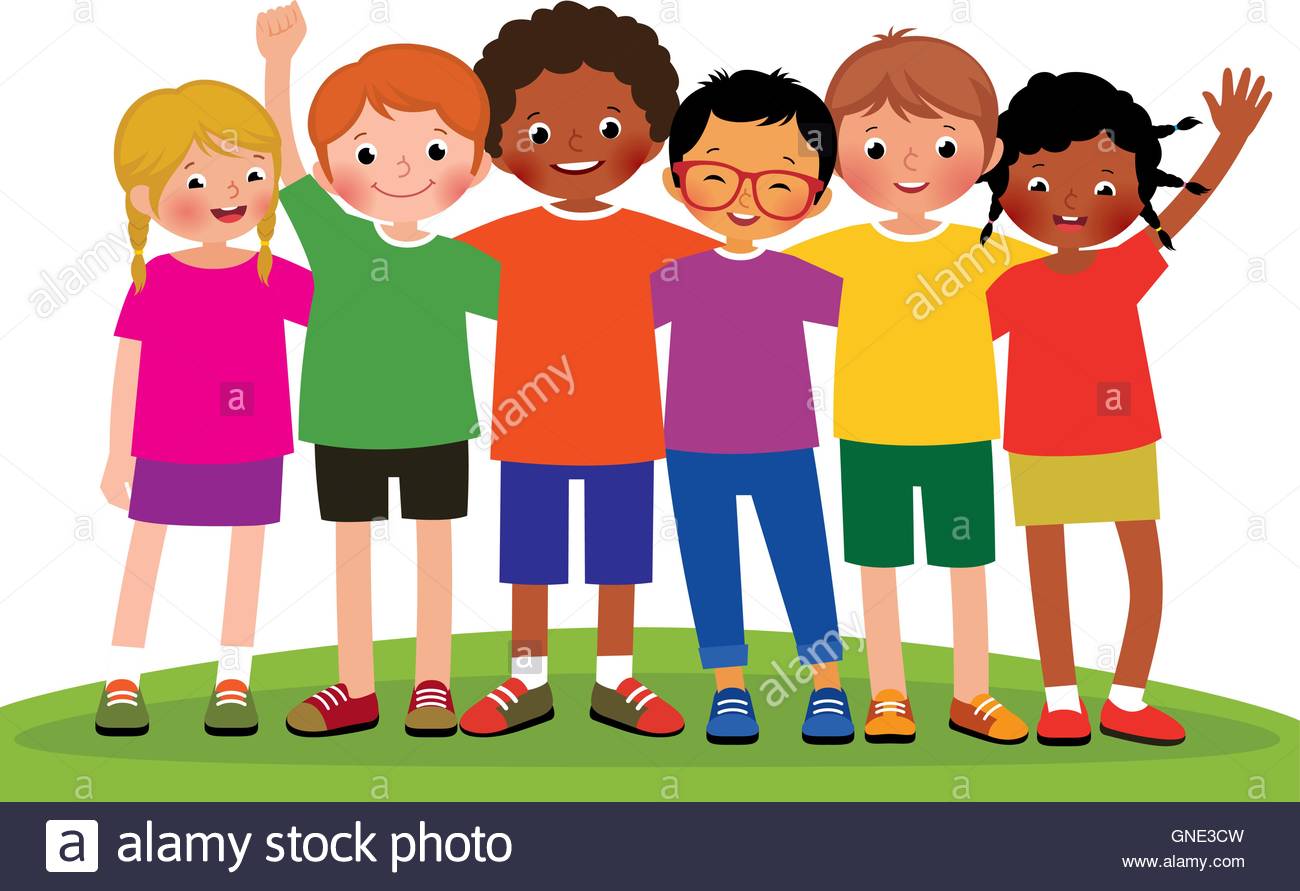 Boy Friends Children Group Laughing Stock Photos & Boy Friends Children