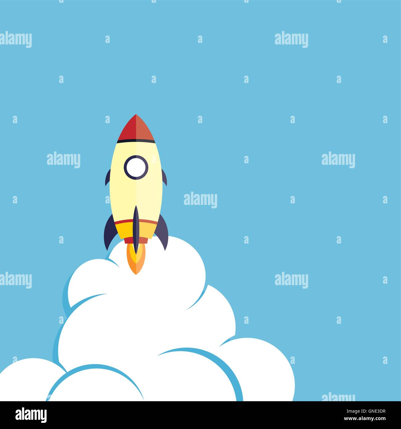 rocket ship launch Stock Vector Image & Art - Alamy