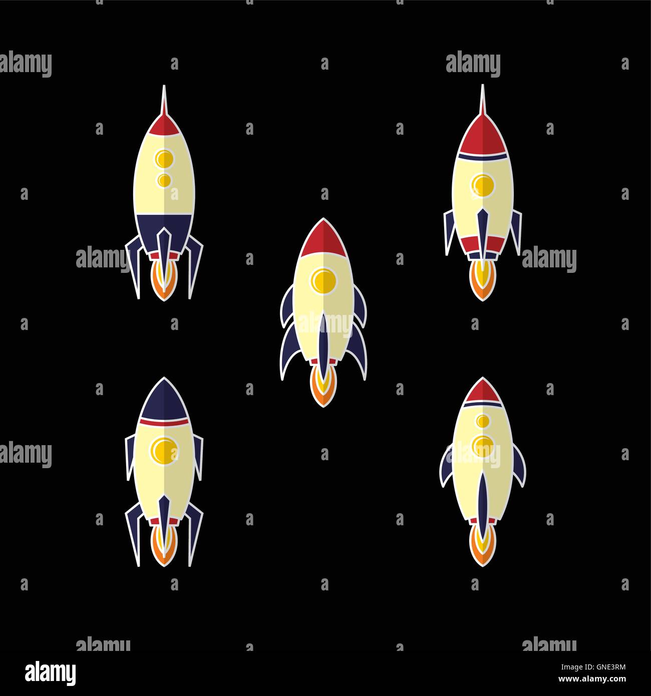 rocket ship launch Stock Vector Image & Art - Alamy