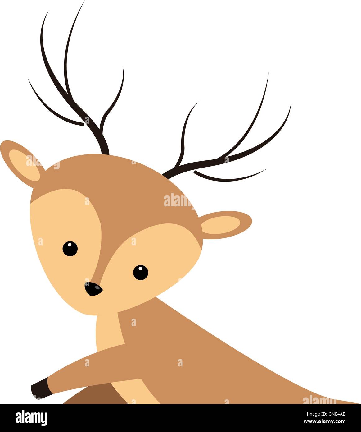 cute reindeer cartoon icon Stock Vector Image & Art - Alamy
