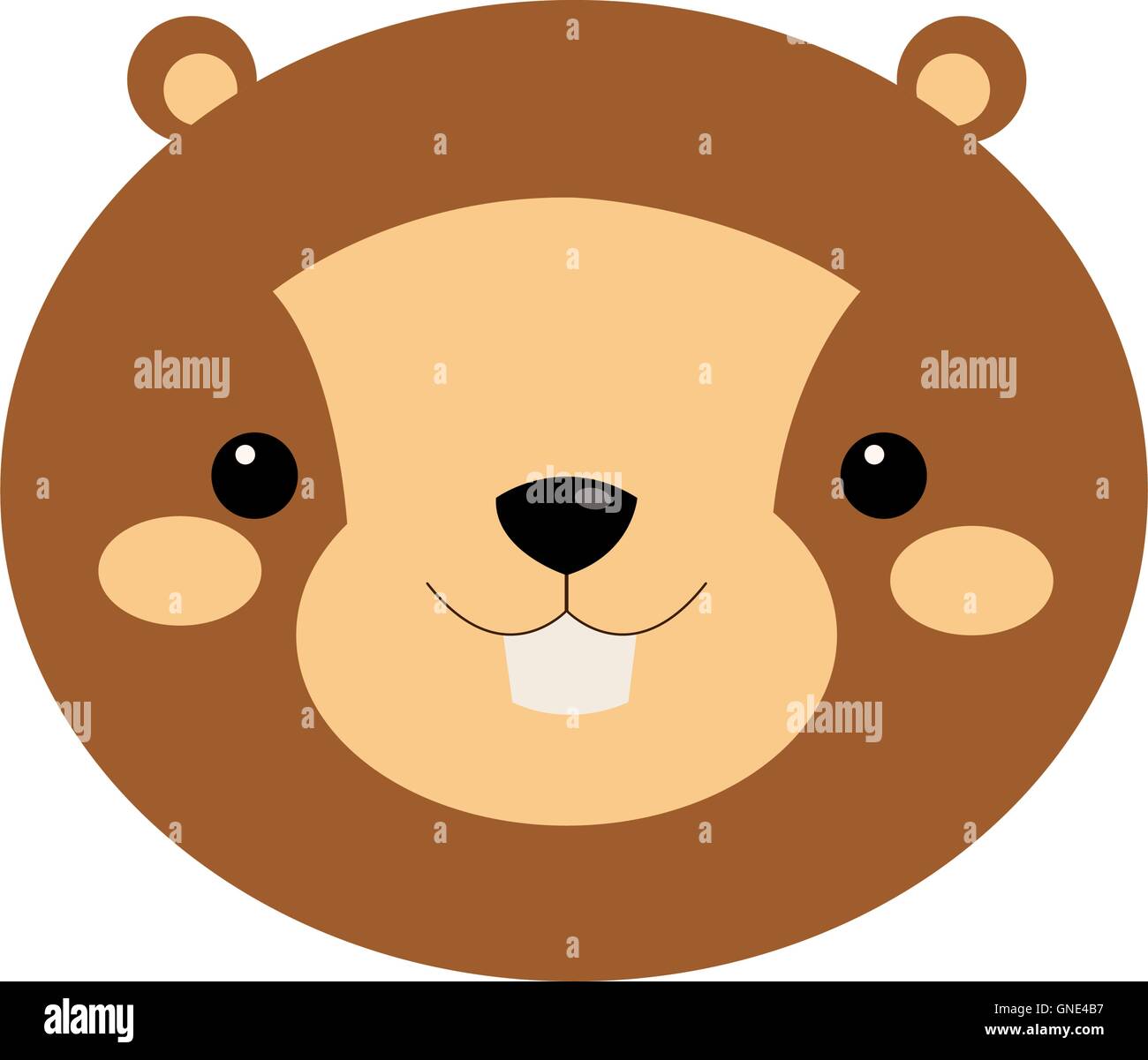 cute beaver cartoon icon Stock Vector