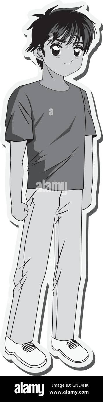 anime style boy icon Stock Vector Image & Art - Alamy