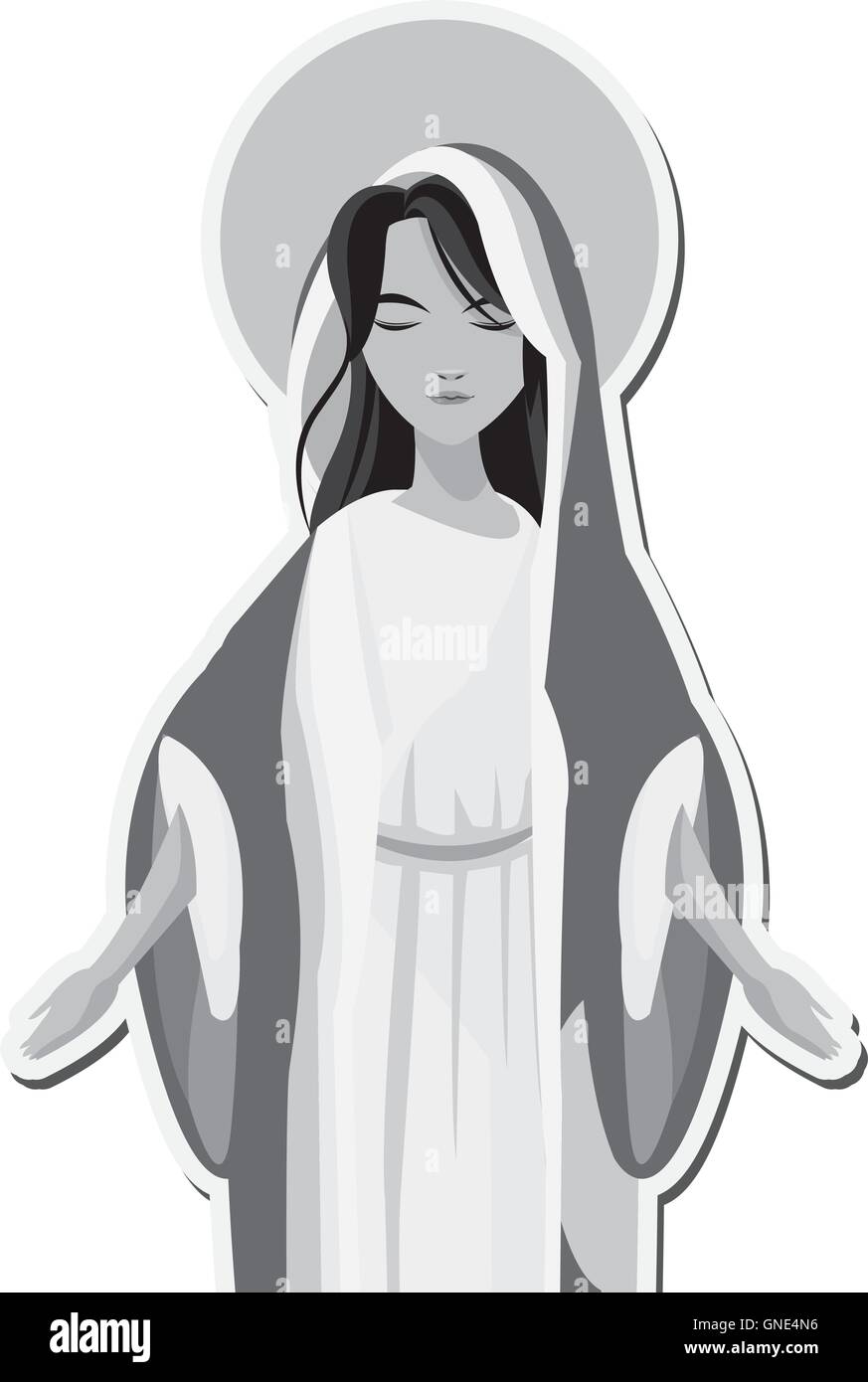 holy virgin mary icon Stock Vector Image & Art - Alamy