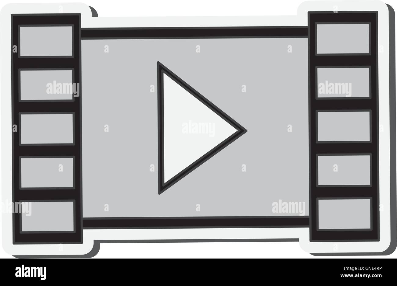 film strip play video icon Stock Vector Image & Art - Alamy