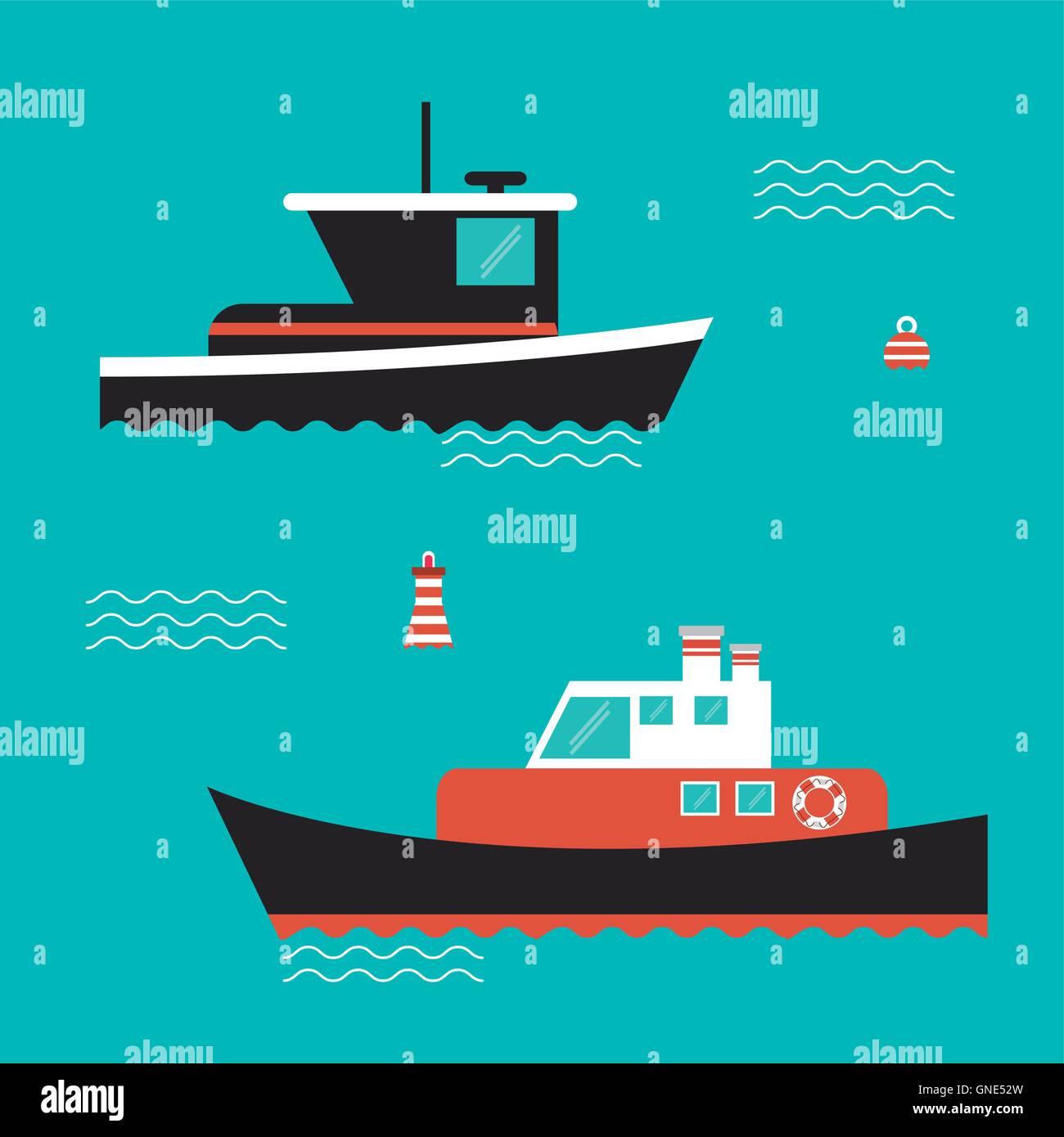boat ship sea design Stock Vector Image & Art - Alamy