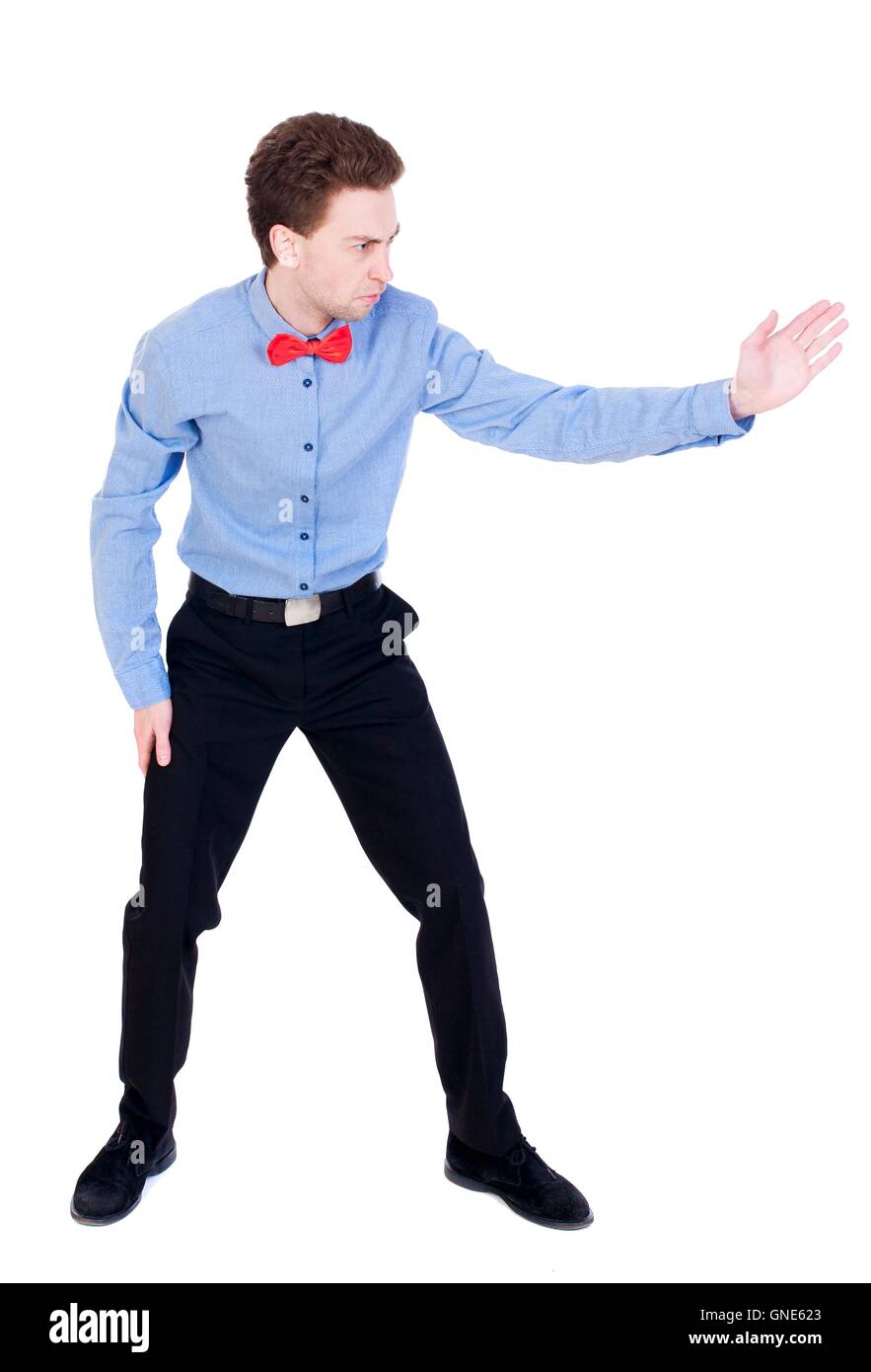 Referee suit and tie butterfly separates boxers Stock Photo Alamy