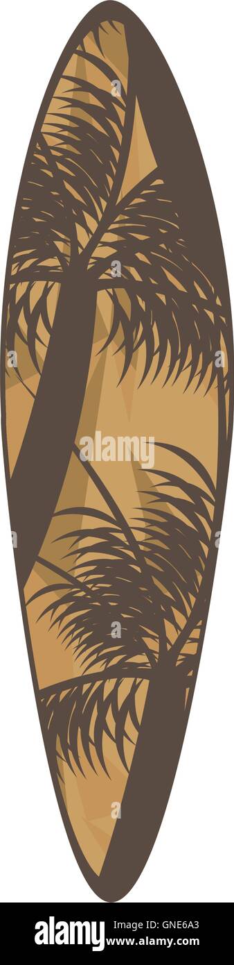 Isolated Surfboard on white background, Vector illustration Stock ...