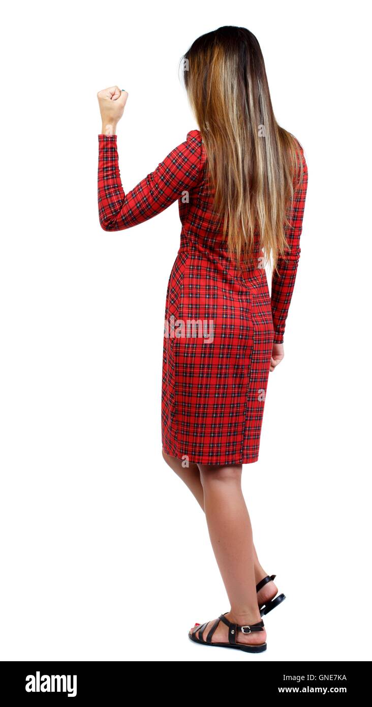 Back view of  business woman. Stock Photo