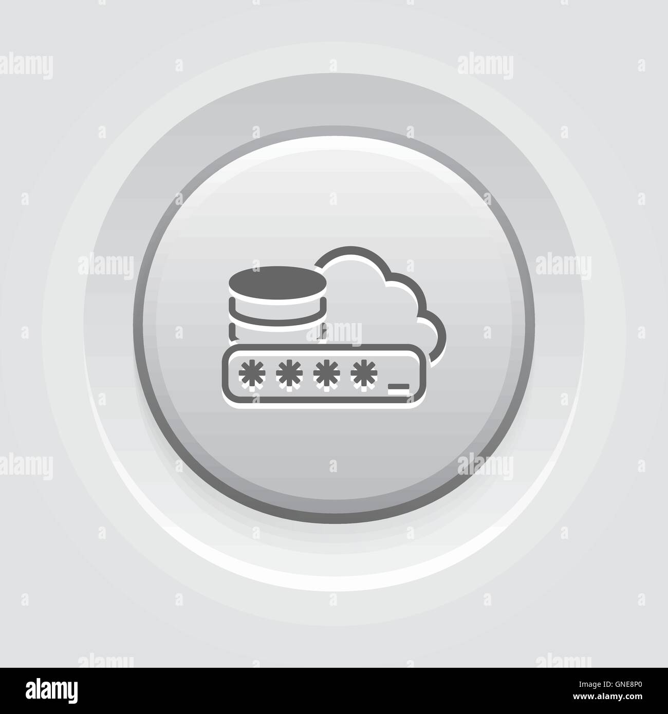 Secure Cloud Storage Icon. Stock Vector