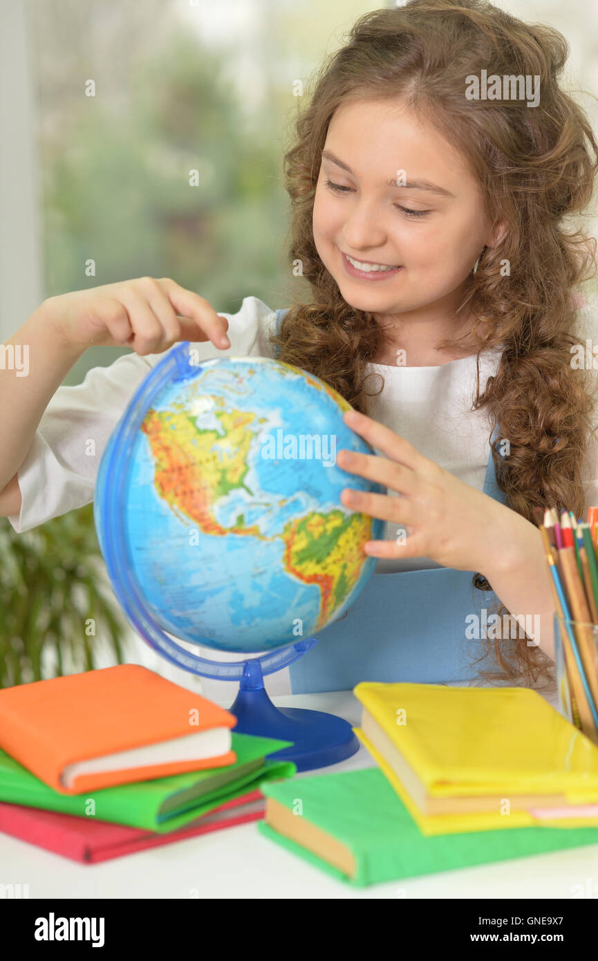 student girl with books Stock Photo - Alamy