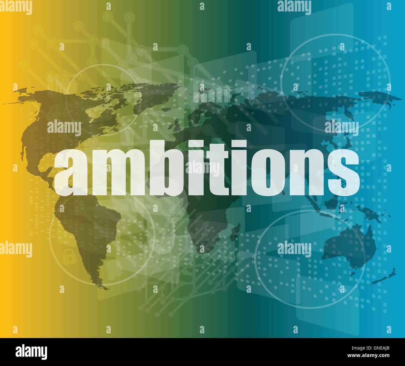 Security Concept Word Ambitions On Digital Screen Vector Quotation Marks With Thin Line Speech Bubble Concept Of Citation Inf Stock Vector Image Art Alamy