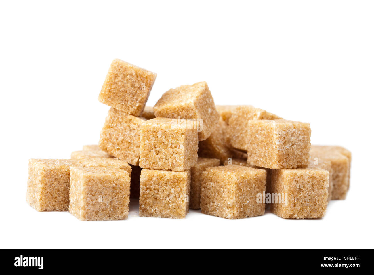 cane sugar cubes isolated Stock Photo Alamy