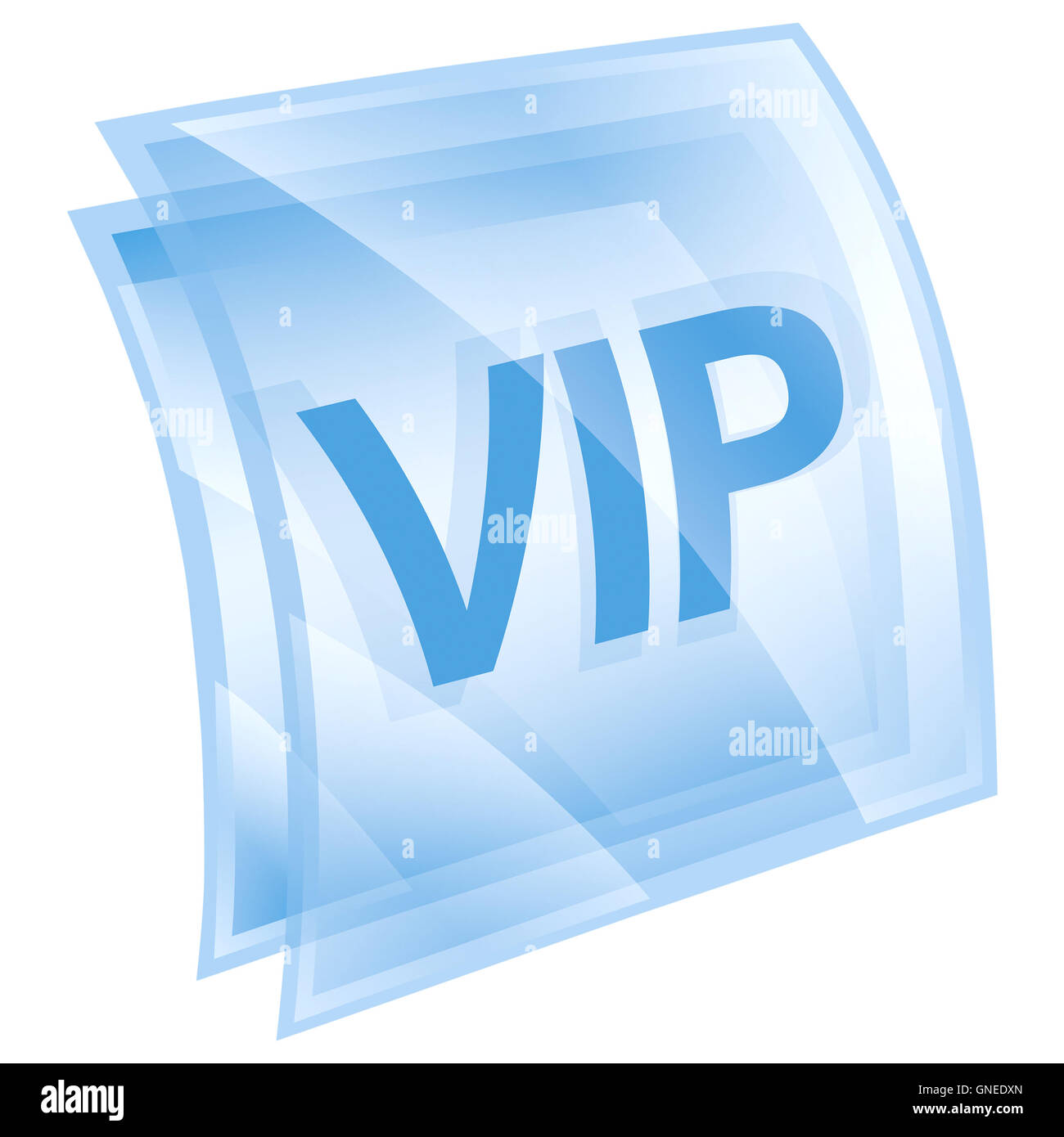 VIP icon blue, isolated on black background Stock Photo - Alamy