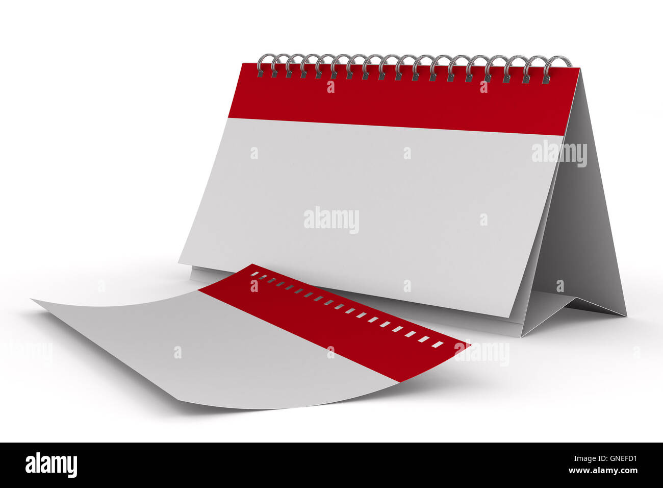 Calendar on white background. Isolated 3D image Stock Photo - Alamy