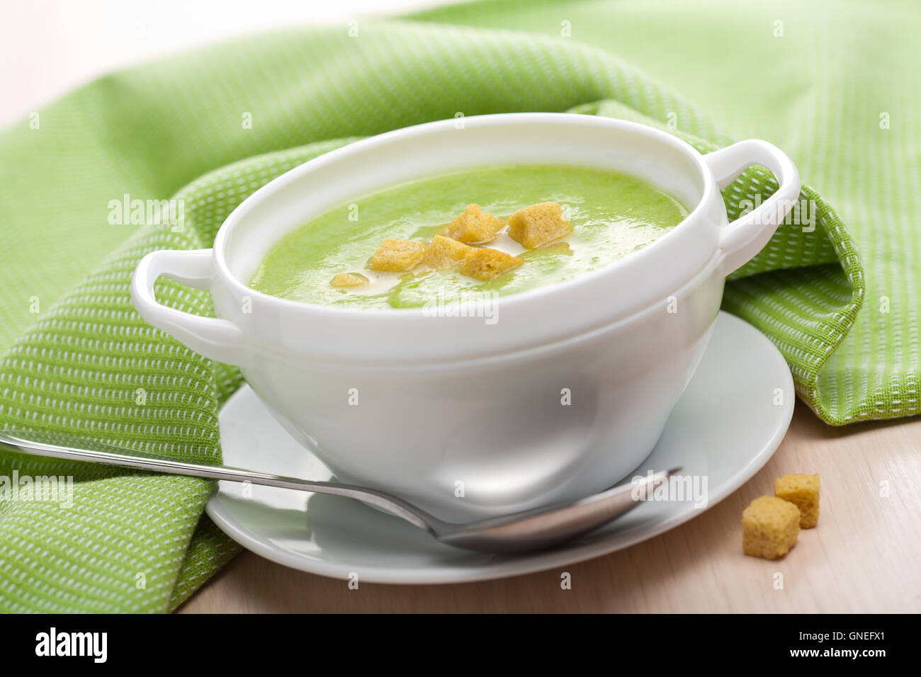 creamy vegetable soup Stock Photo - Alamy