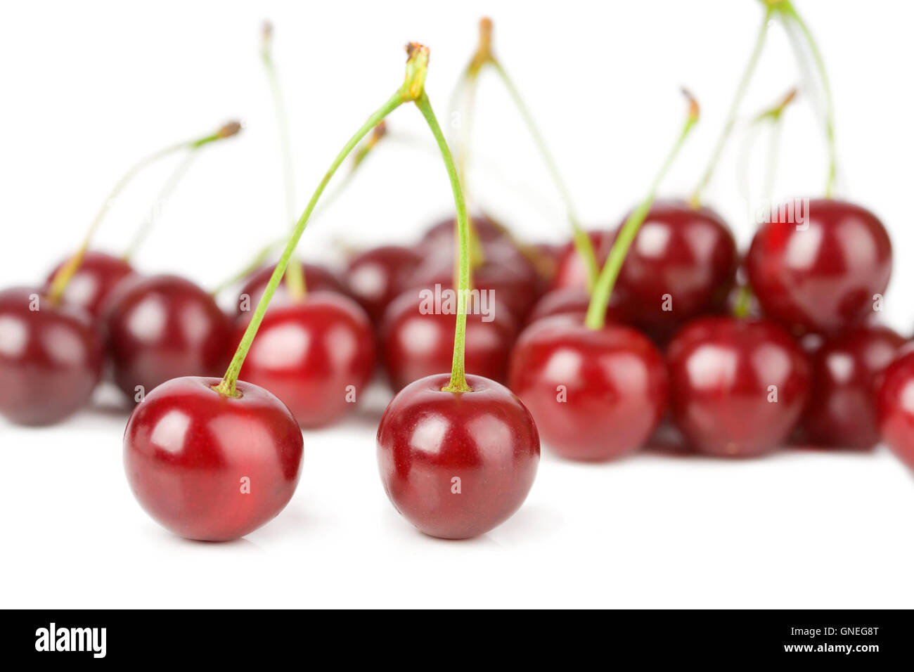 ripe cherries isolated Stock Photo - Alamy
