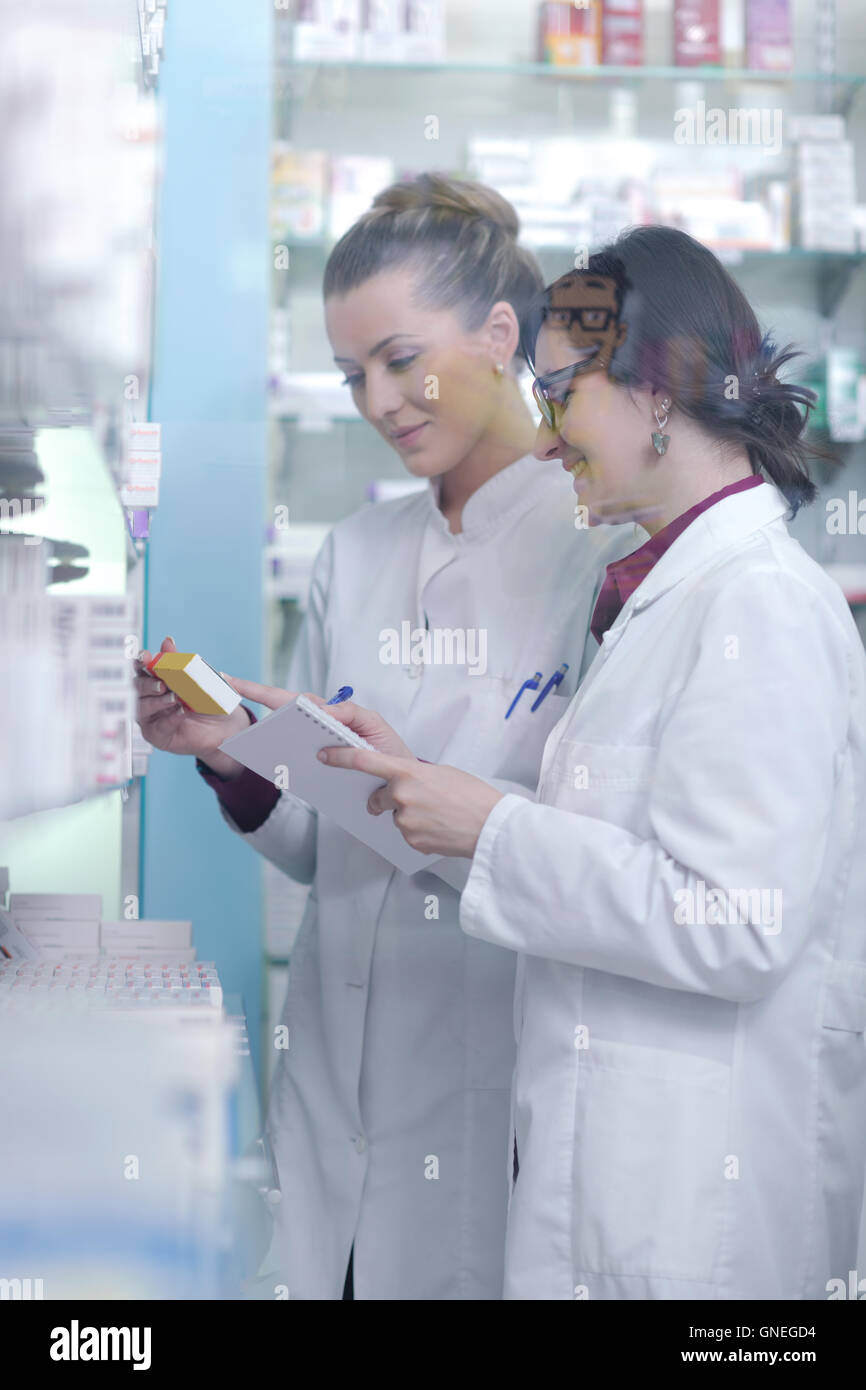 team of pharmacist chemist woman in pharmacy drugstore Stock Photo - Alamy