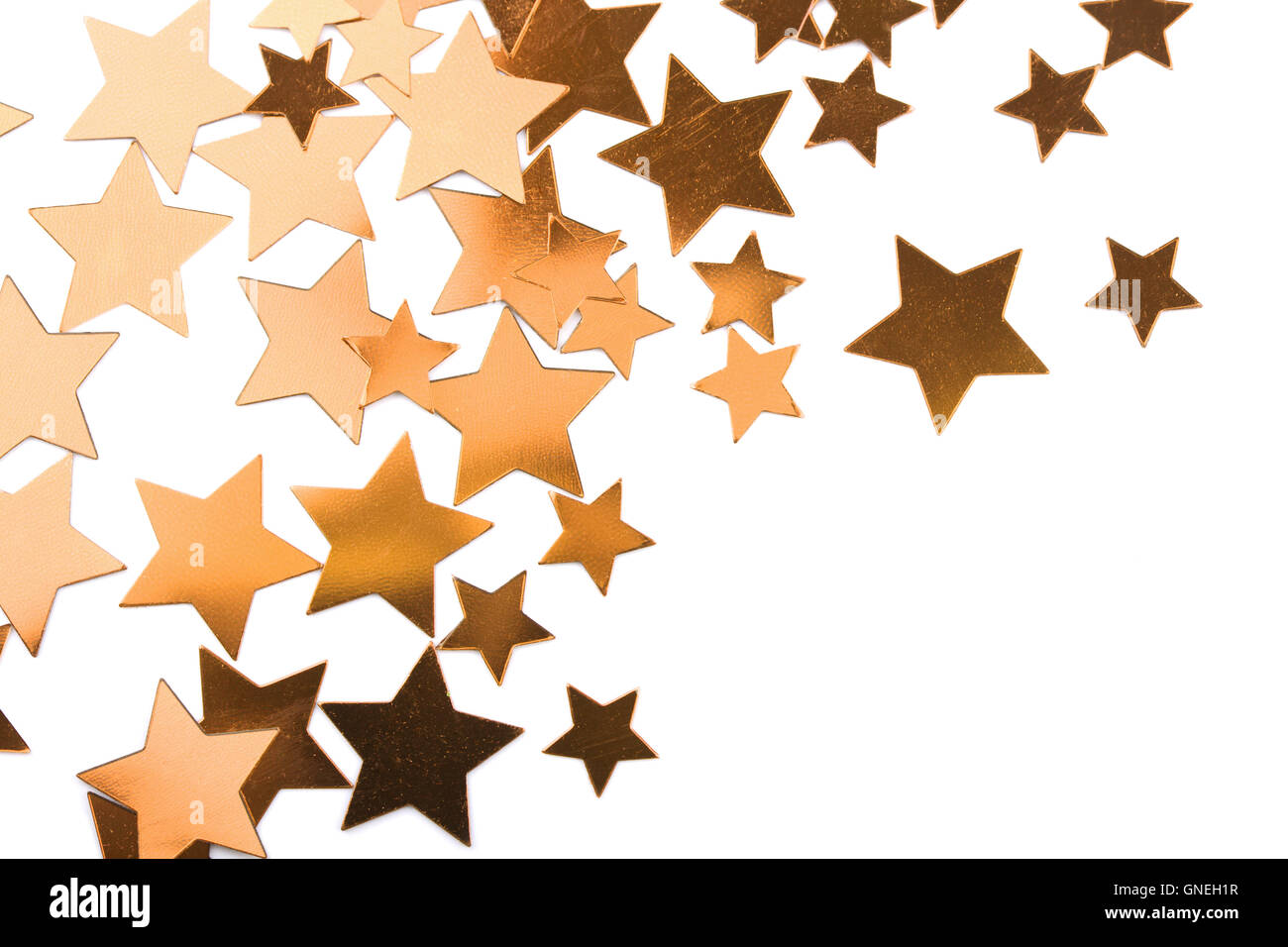 holiday golden stars isolated Stock Photo - Alamy
