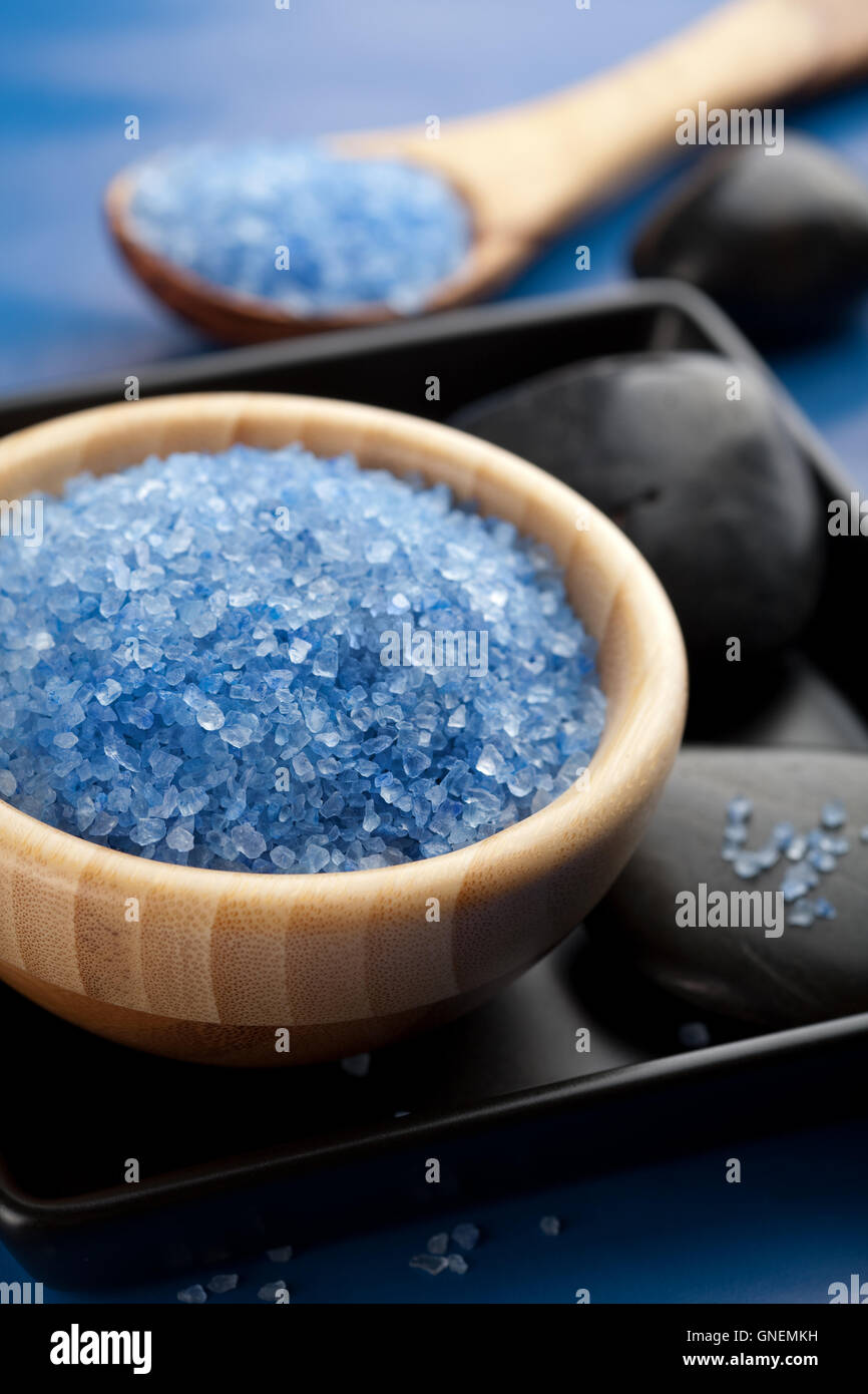 herbal salt and spa stones Stock Photo - Alamy