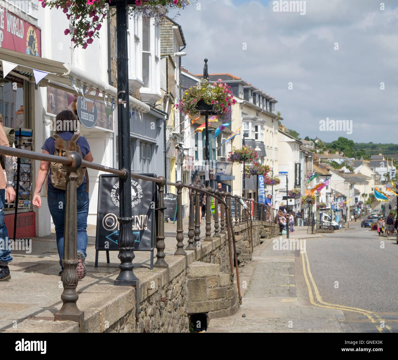 Penzance a town in West Cornwall England UK  Market Jew Street Stock Photo