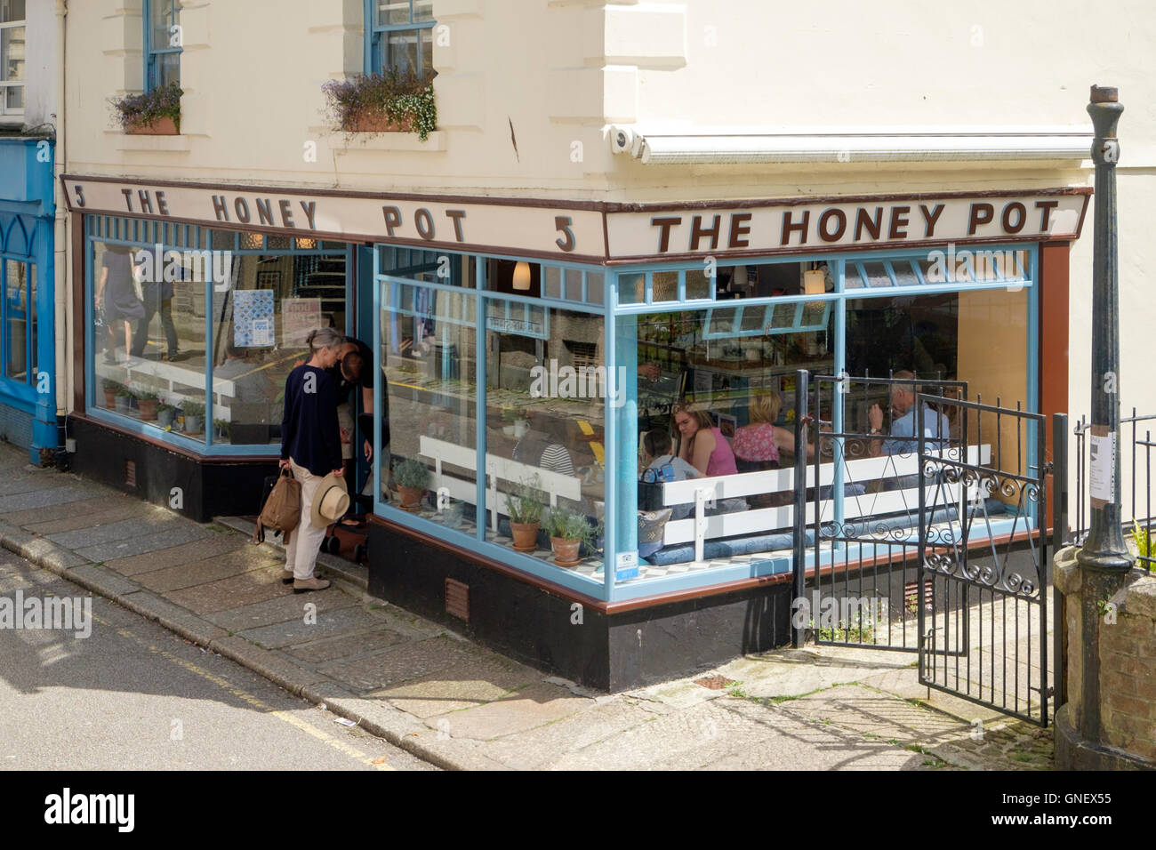 Penzance a town in West Cornwall England UK Honeypot cafe Stock Photo