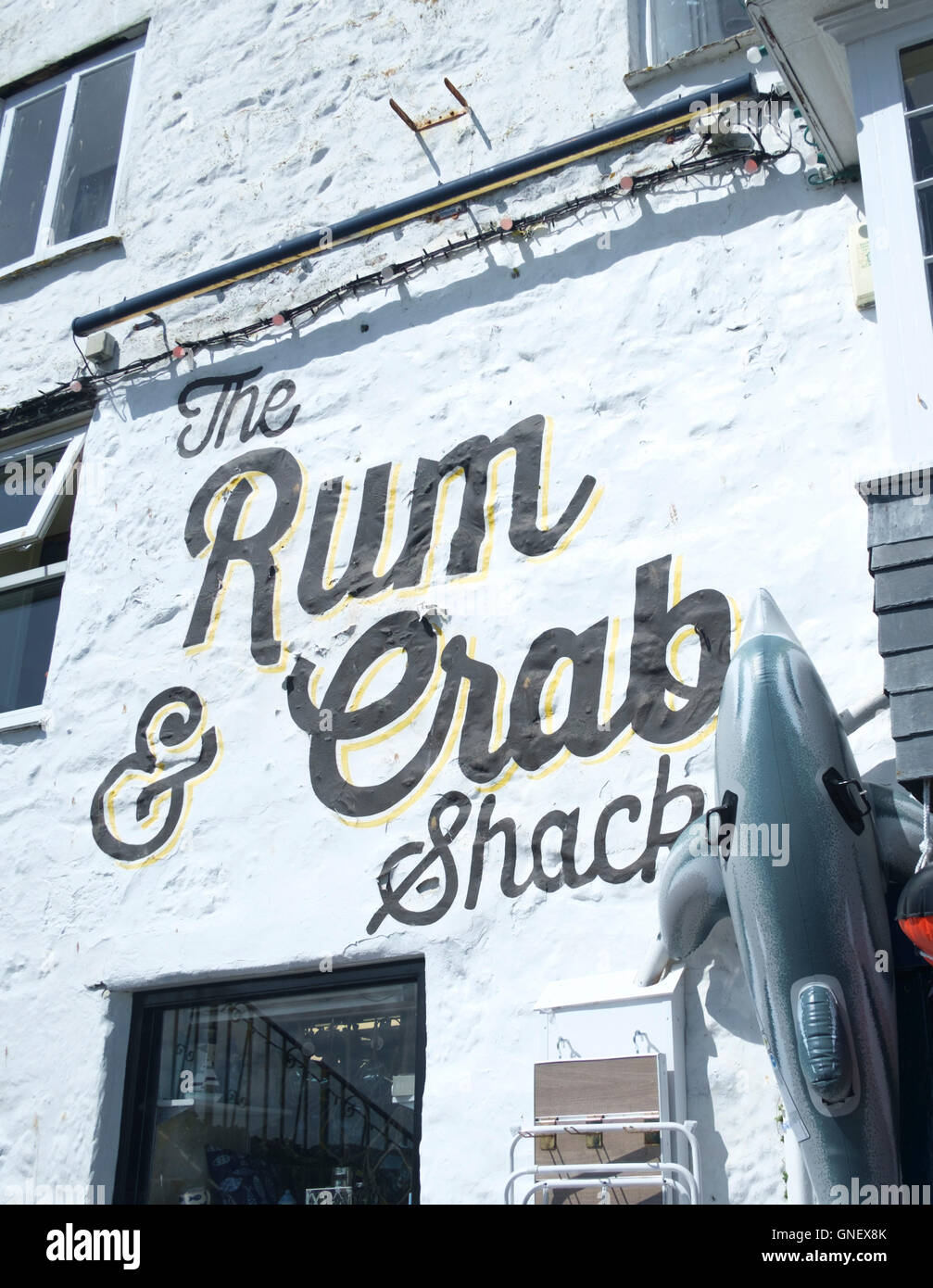 St Ives a seaside town in Cornwall England UK The Rum and Crab shack Stock Photo