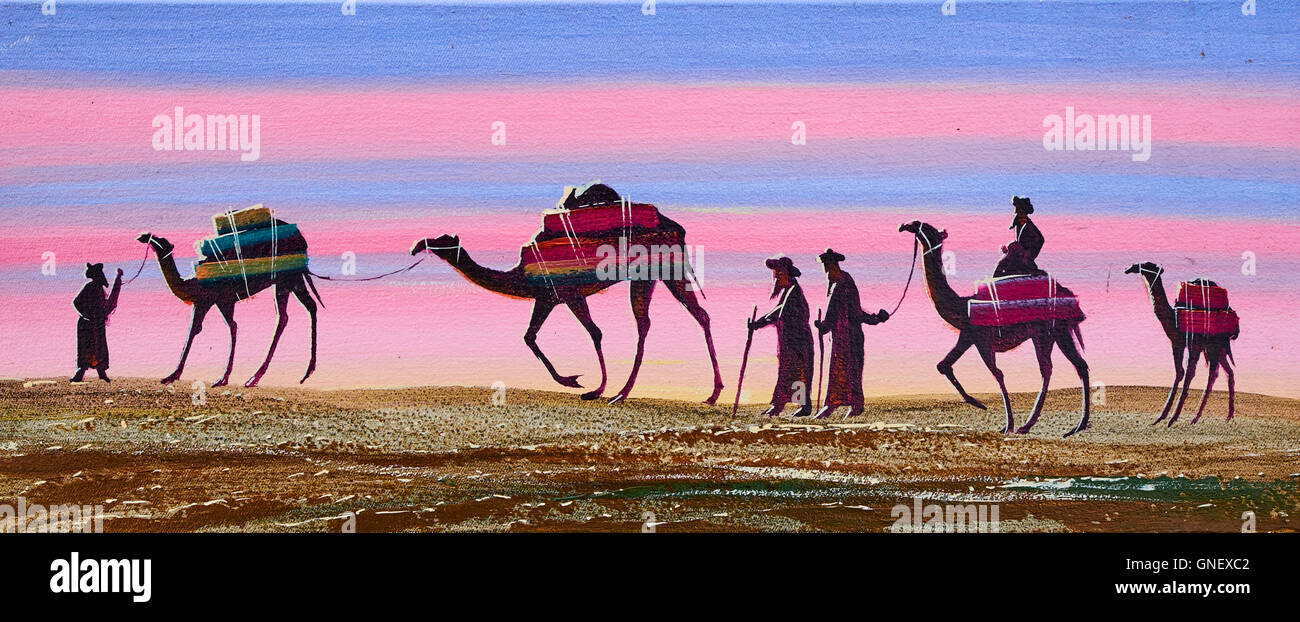 Uzbekistan, Tashkent, painting on Broadway avenue Stock Photo